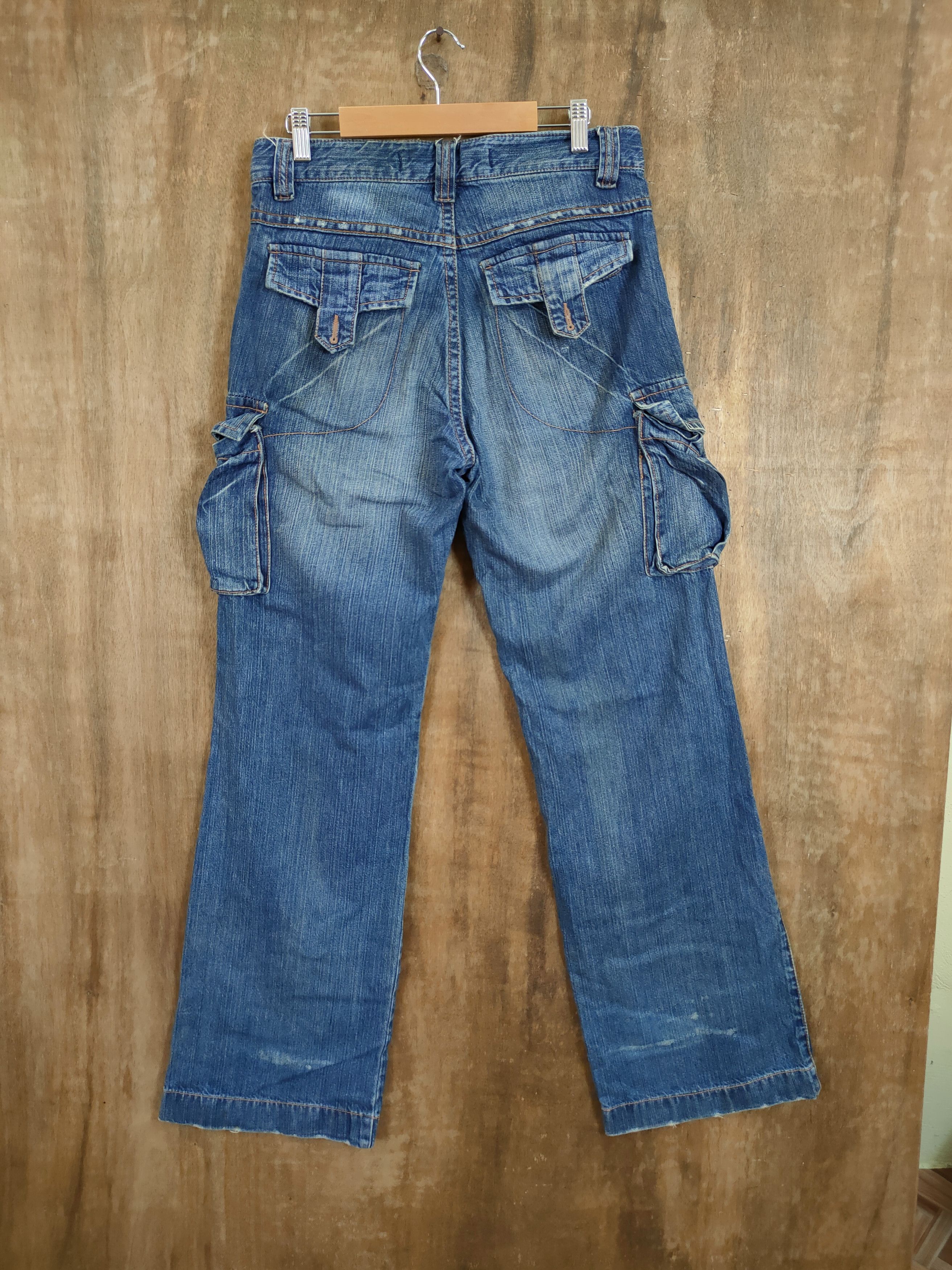 Japanese Brand DL Janudecer denim multi pocket tactical cargo pants #46-797 Size US 31 - 8 Thumbnail