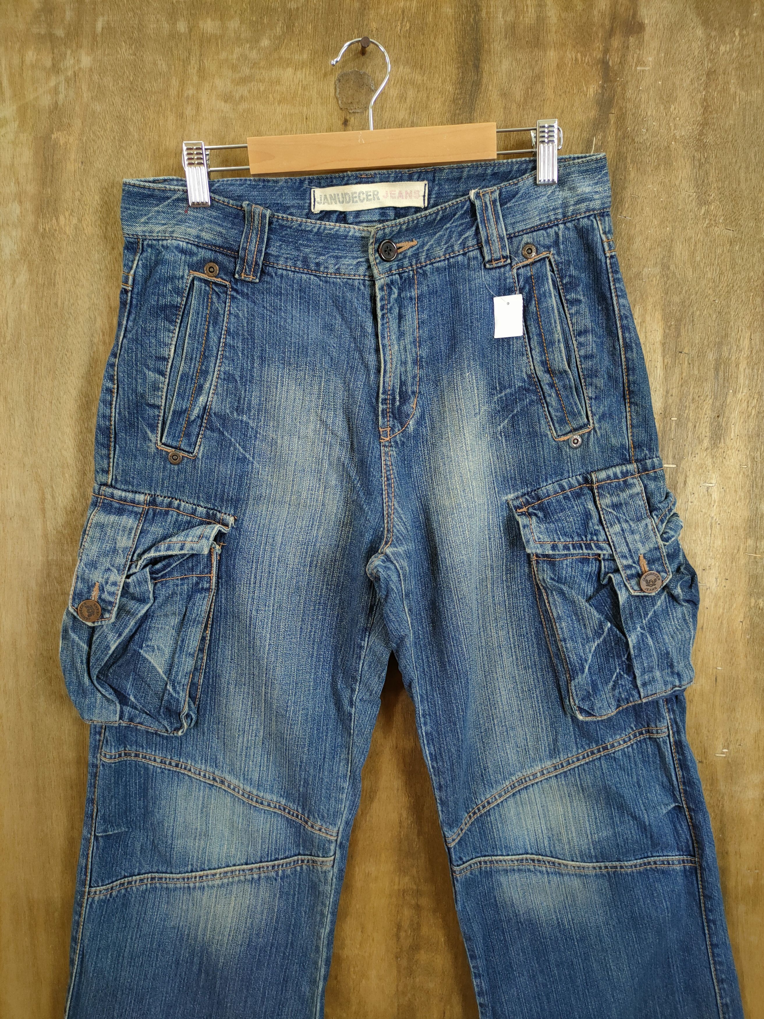 Japanese Brand DL Janudecer denim multi pocket tactical cargo pants #46-797 Size US 31 - 3 Thumbnail