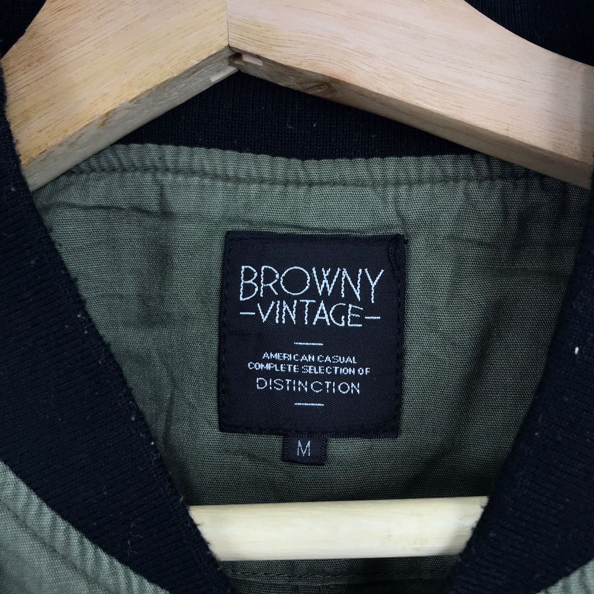 Vintage BROWNY VINTAGE Japanese Brand Green Army Bomber Jacket Size US M / EU 48-50 / 2 - 4 Thumbnail