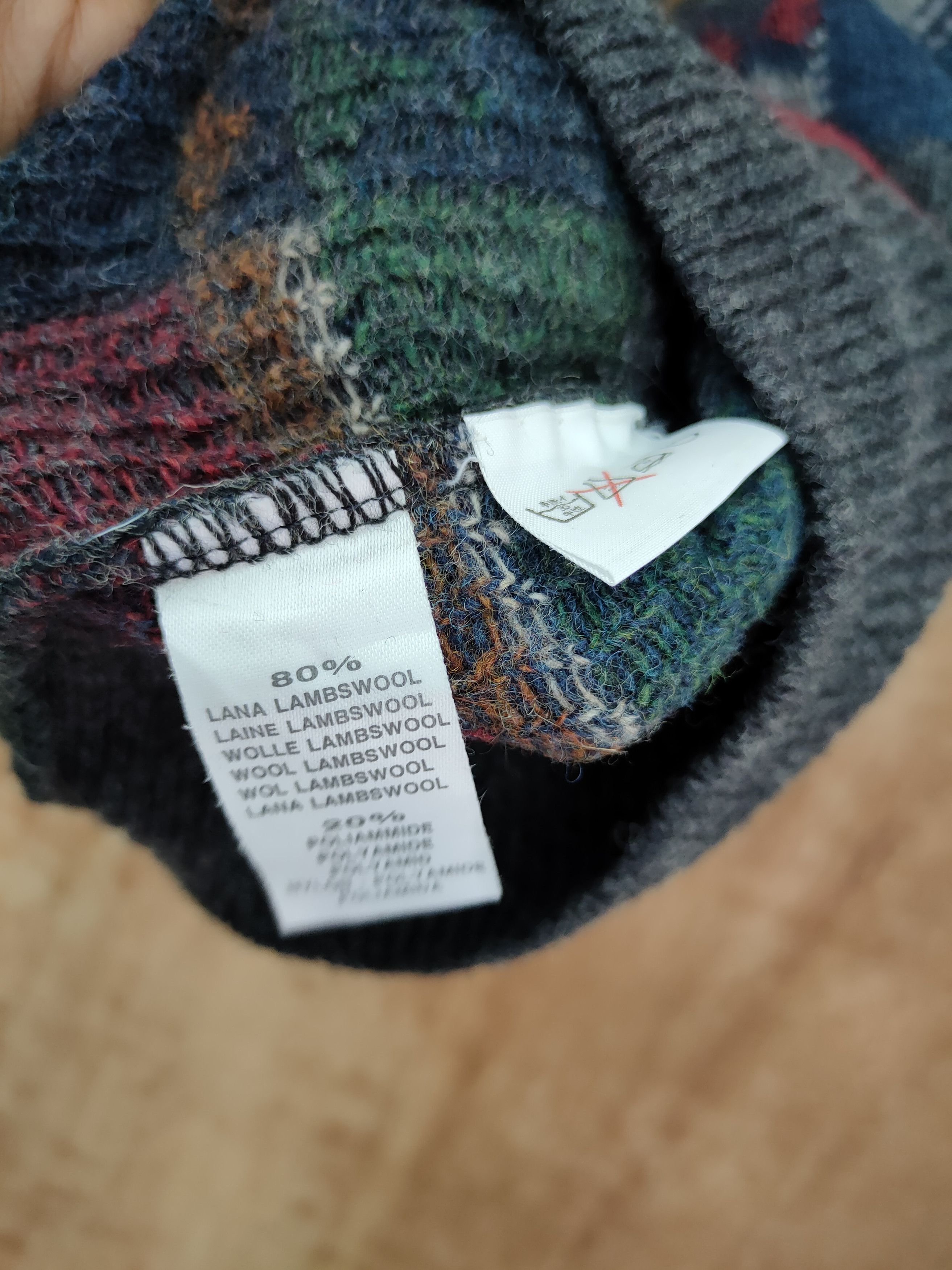 Vintage Mark Industries Italy patchwork knit sweatshirt #46-064DL Size US M / EU 48-50 / 2 - 7 Thumbnail