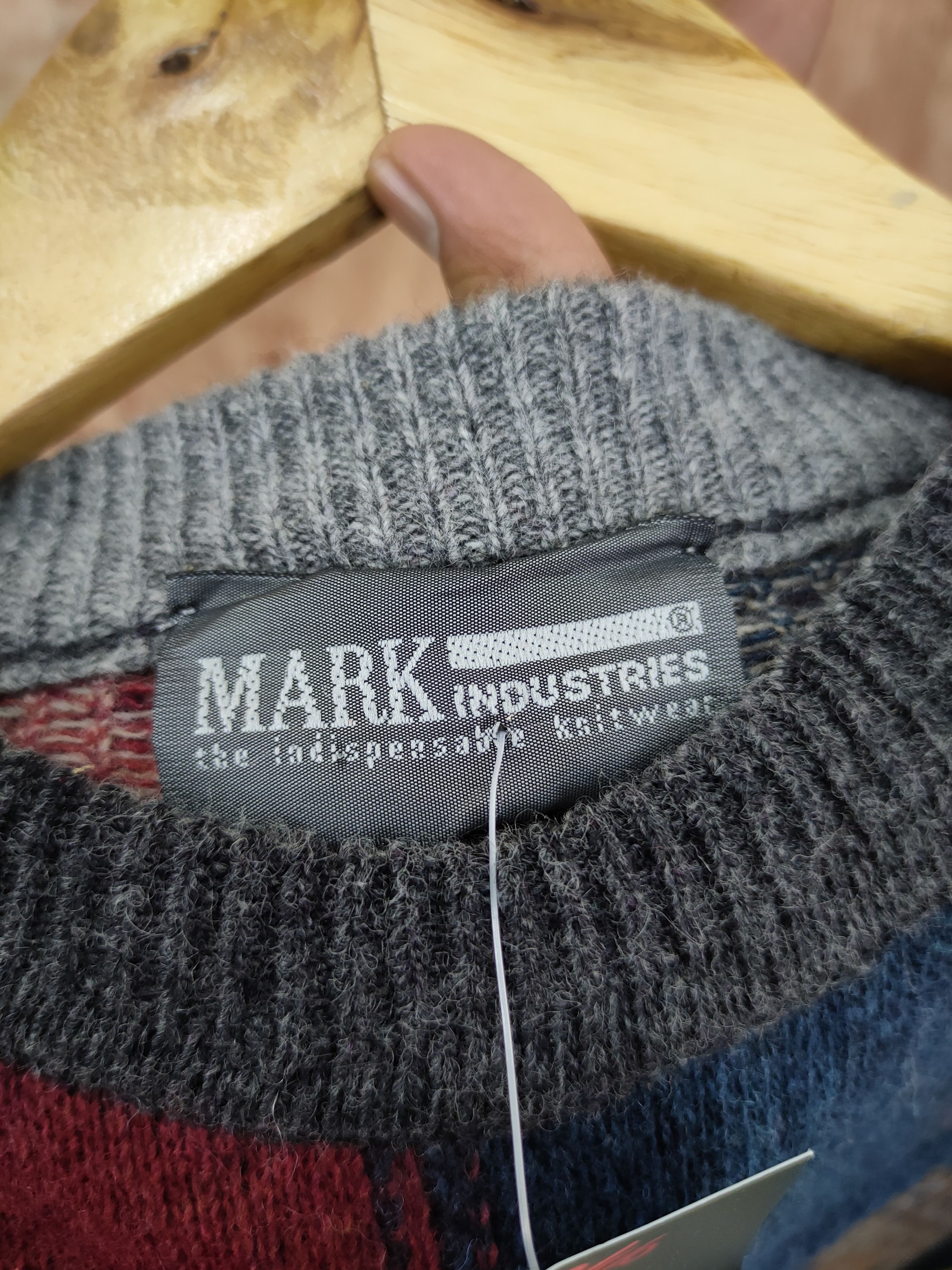 Vintage Mark Industries Italy patchwork knit sweatshirt #46-064DL Size US M / EU 48-50 / 2 - 13 Thumbnail