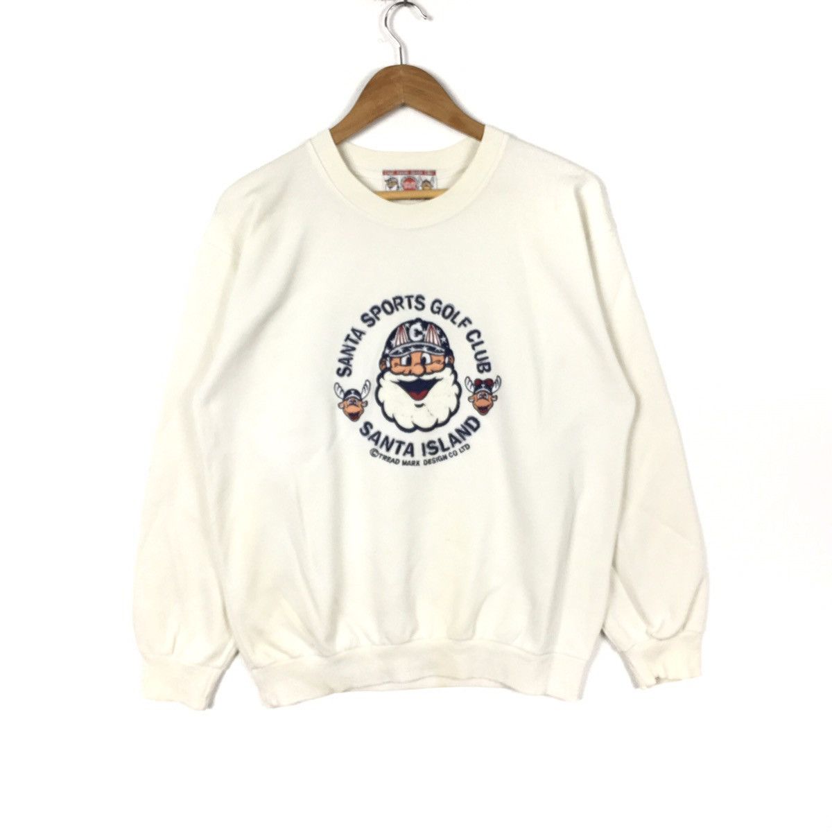 Vintage BIG SANTA Captain Santa Outdoor Sweden White Sweatshirt Size US XL / EU 56 / 4 - 1 Thumbnail