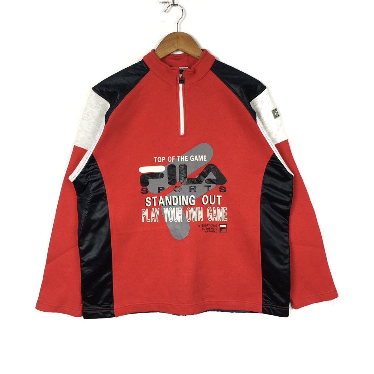 Fila FILA SPORT Color Block Multi Color Sportswear Red Sweatshirt Size US L / EU 52-54 / 3 - 1 Thumbnail