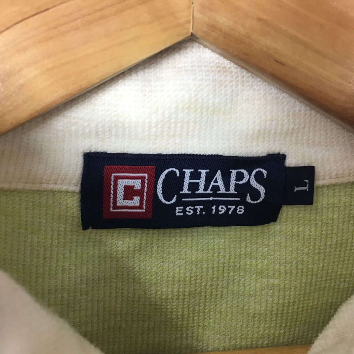 Chaps CHAPS by RALPH LAUREN Small Embroidered Half Zipper Beige Size US L / EU 52-54 / 3 - 3 Thumbnail