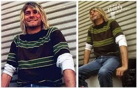 Other DL Kurt Cobain Green Stripe custom made sweatshirt #6833 Size US M / EU 48-50 / 2 - 9 Thumbnail