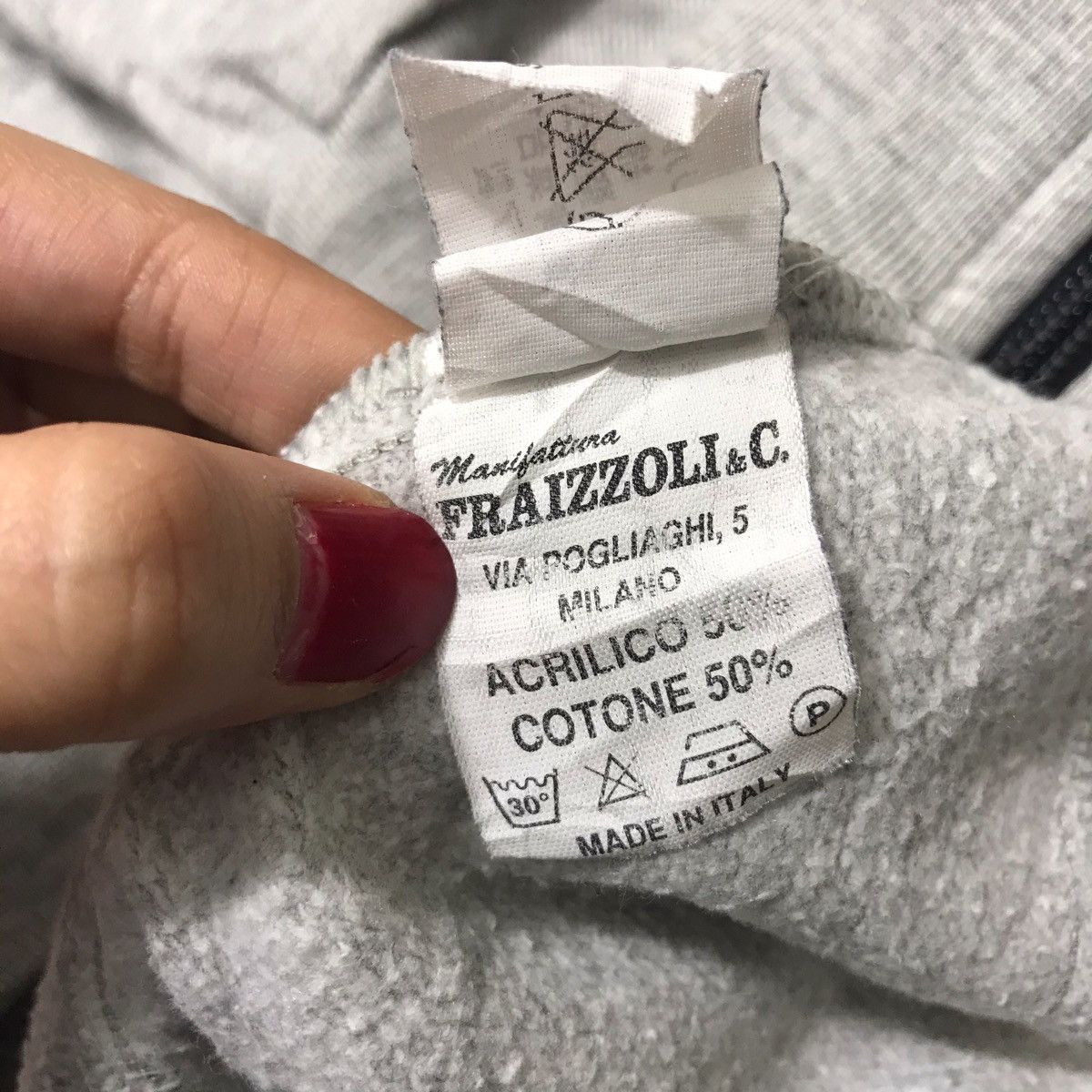 Vintage FRAIZZOLI FZZI Italian Designer Grey Sweater Sweatshirt Size US M / EU 48-50 / 2 - 4 Thumbnail