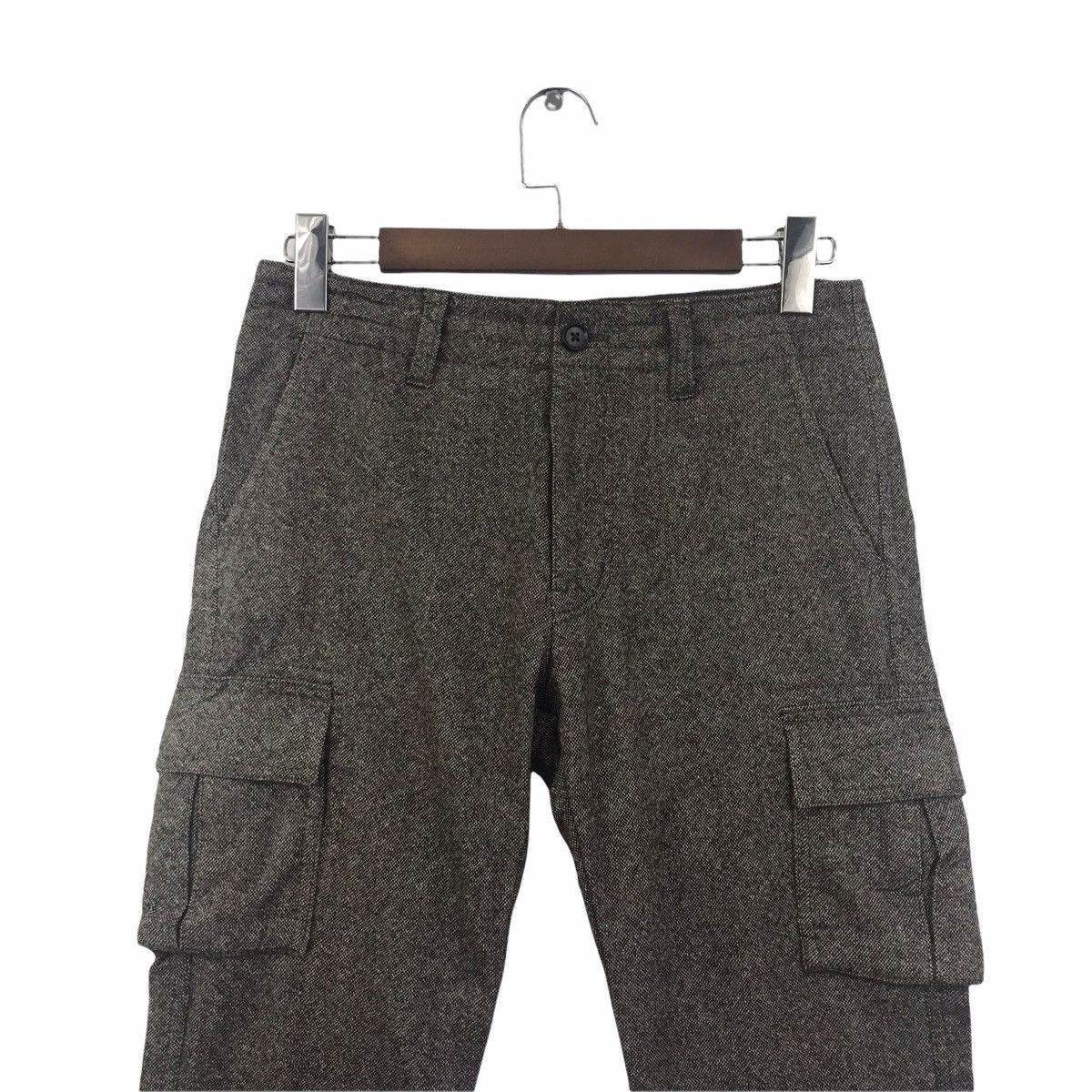 Vintage BEAMS Herringbone Cargo Japanese Brand Wool Casual Trousers Size US 30 / EU 46 - 2 Thumbnail