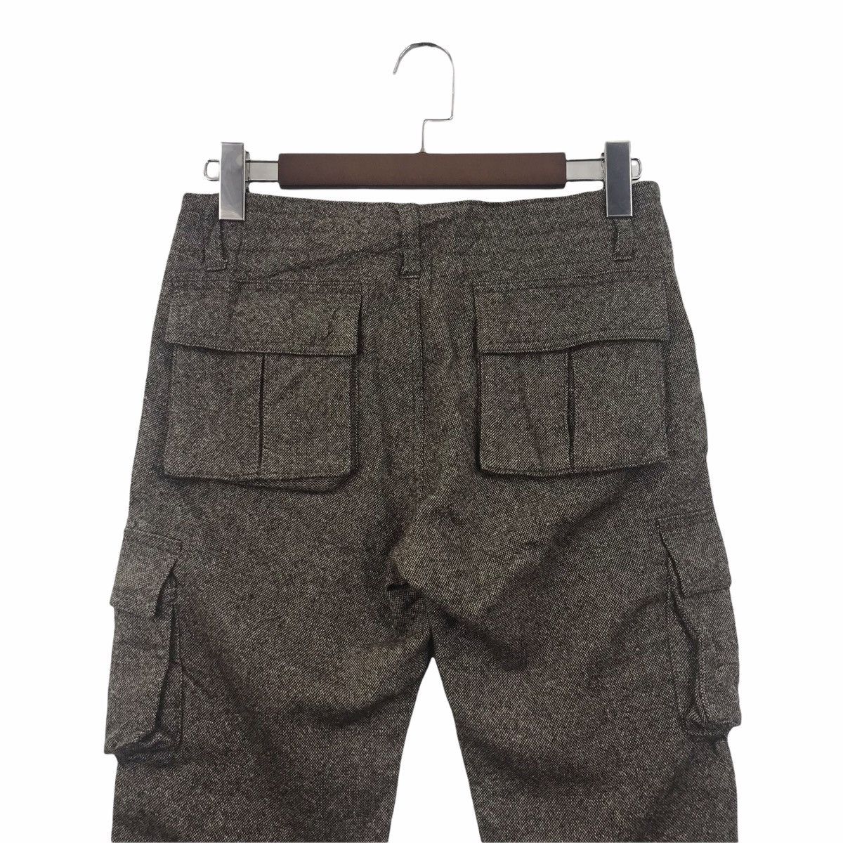 Vintage BEAMS Herringbone Cargo Japanese Brand Wool Casual Trousers Size US 30 / EU 46 - 6 Thumbnail