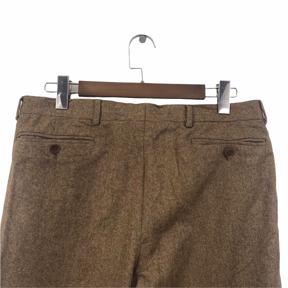 Vintage MISSONI UOMO Italian Brand Wool Casual Brown Trousers Pant Size US 35 - 5 Thumbnail