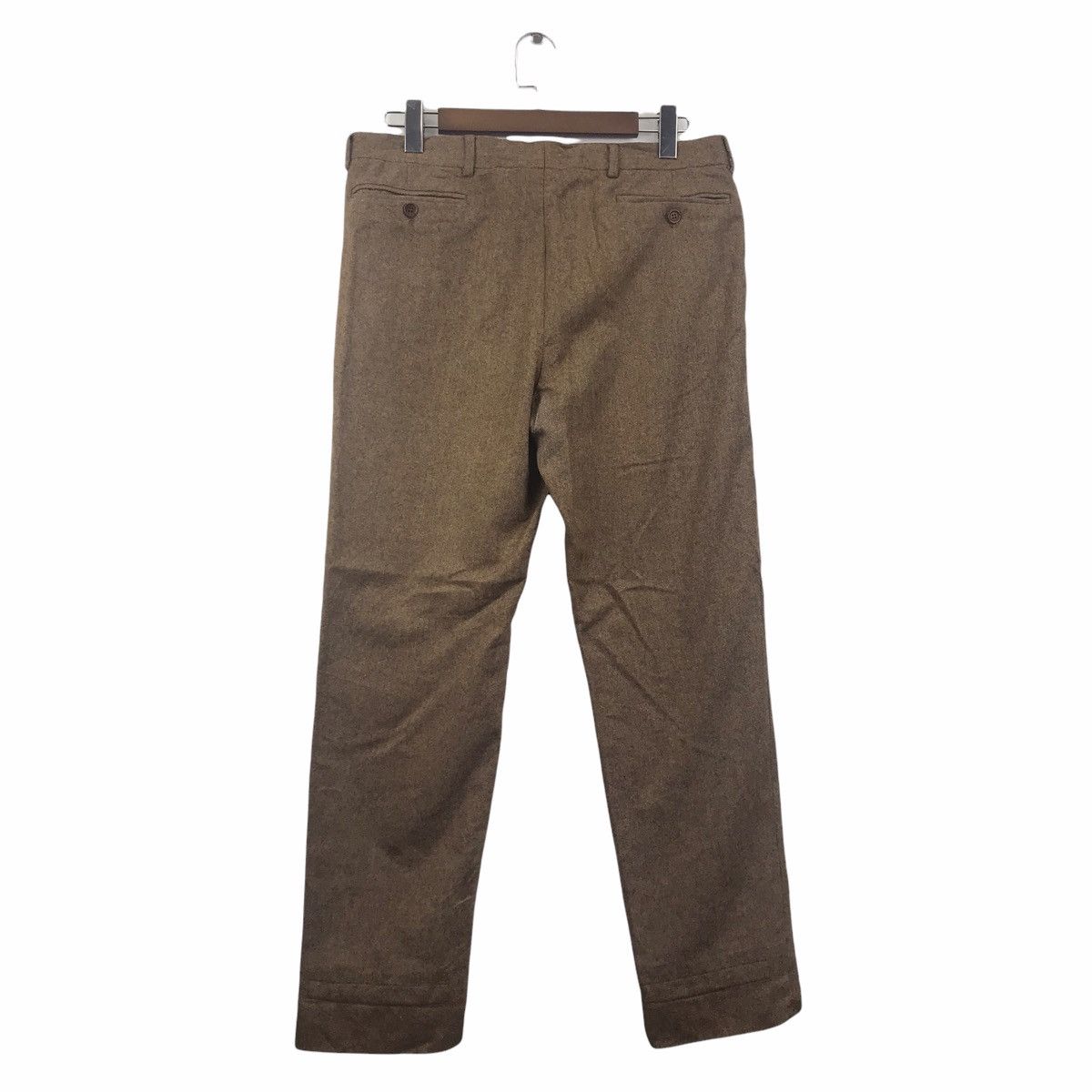 Vintage MISSONI UOMO Italian Brand Wool Casual Brown Trousers Pant Size US 35 - 4 Thumbnail