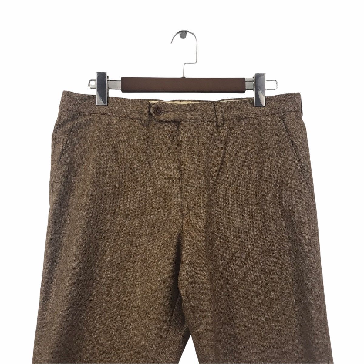 Vintage MISSONI UOMO Italian Brand Wool Casual Brown Trousers Pant Size US 35 - 2 Thumbnail