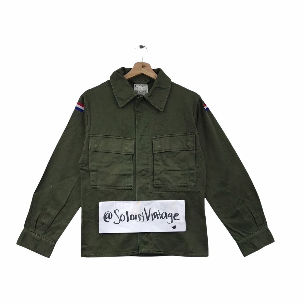Vintage Vintage 80s KL H.V. PUIJENBROEK France Army Parka Jacket Size US S / EU 44-46 / 1 - 1 Thumbnail