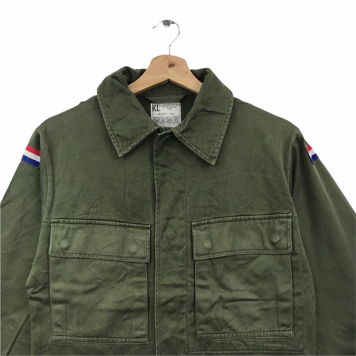 Vintage Vintage 80s KL H.V. PUIJENBROEK France Army Parka Jacket Size US S / EU 44-46 / 1 - 2 Thumbnail