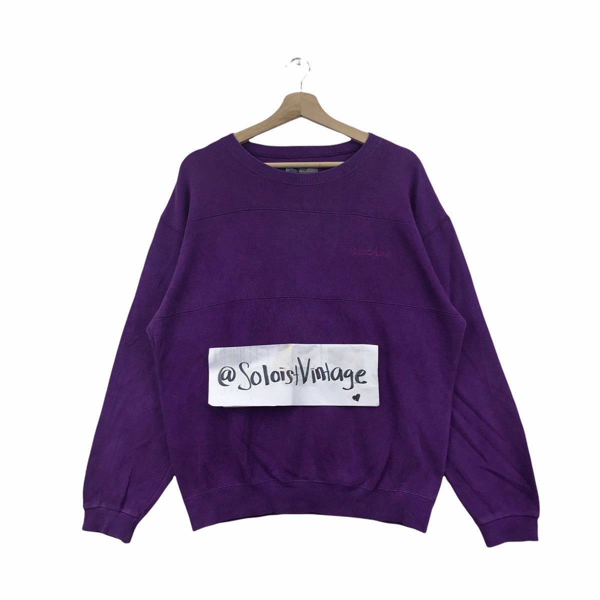 Kenzo KENZO JEANS French Designer Purple Sweatshirt Size US M / EU 48-50 / 2 - 2 Thumbnail