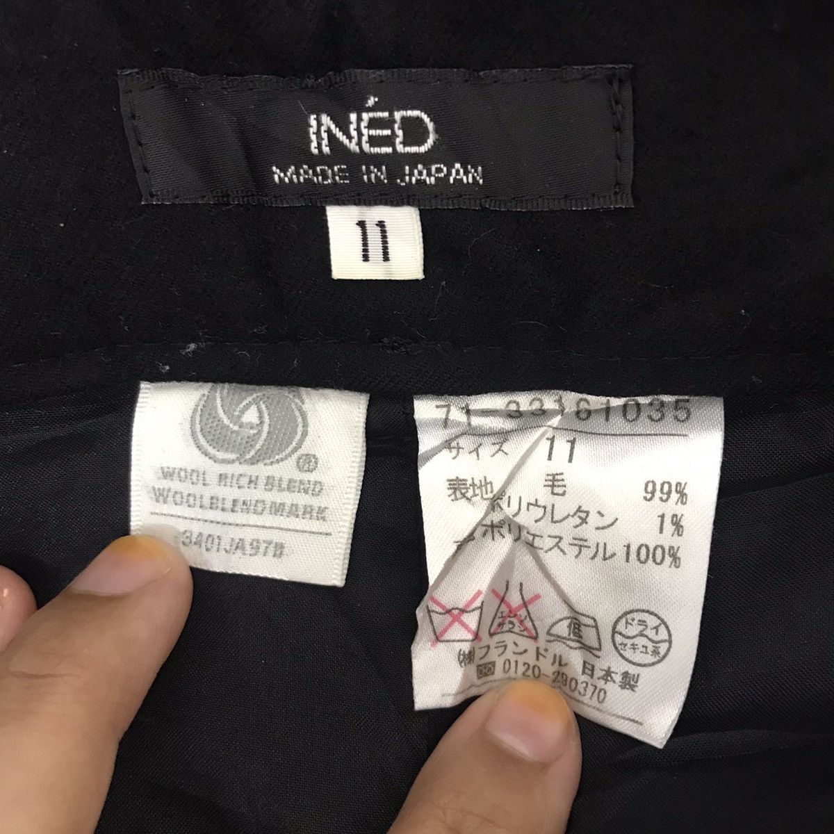 Yohji Yamamoto INED YOHJI YAMAMOTOJapanese BrandWool CasualTrousers Pant Size US 29 - 3 Thumbnail