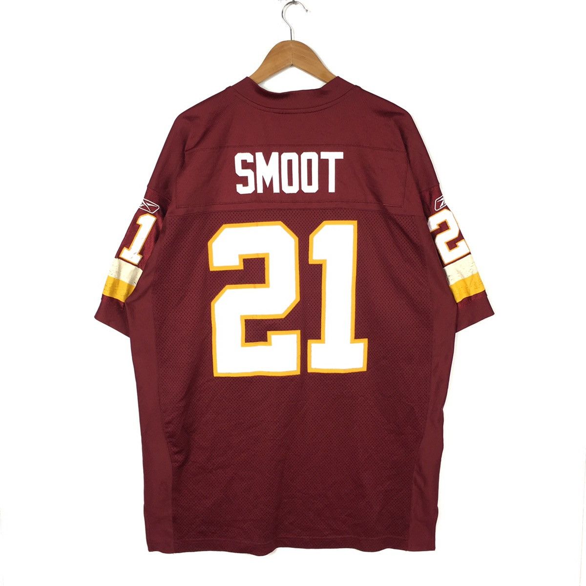NFL REDSKINS SMOOT #21 NFL REEBOK Football League Red Jersey Size US L / EU 52-54 / 3 - 5 Thumbnail