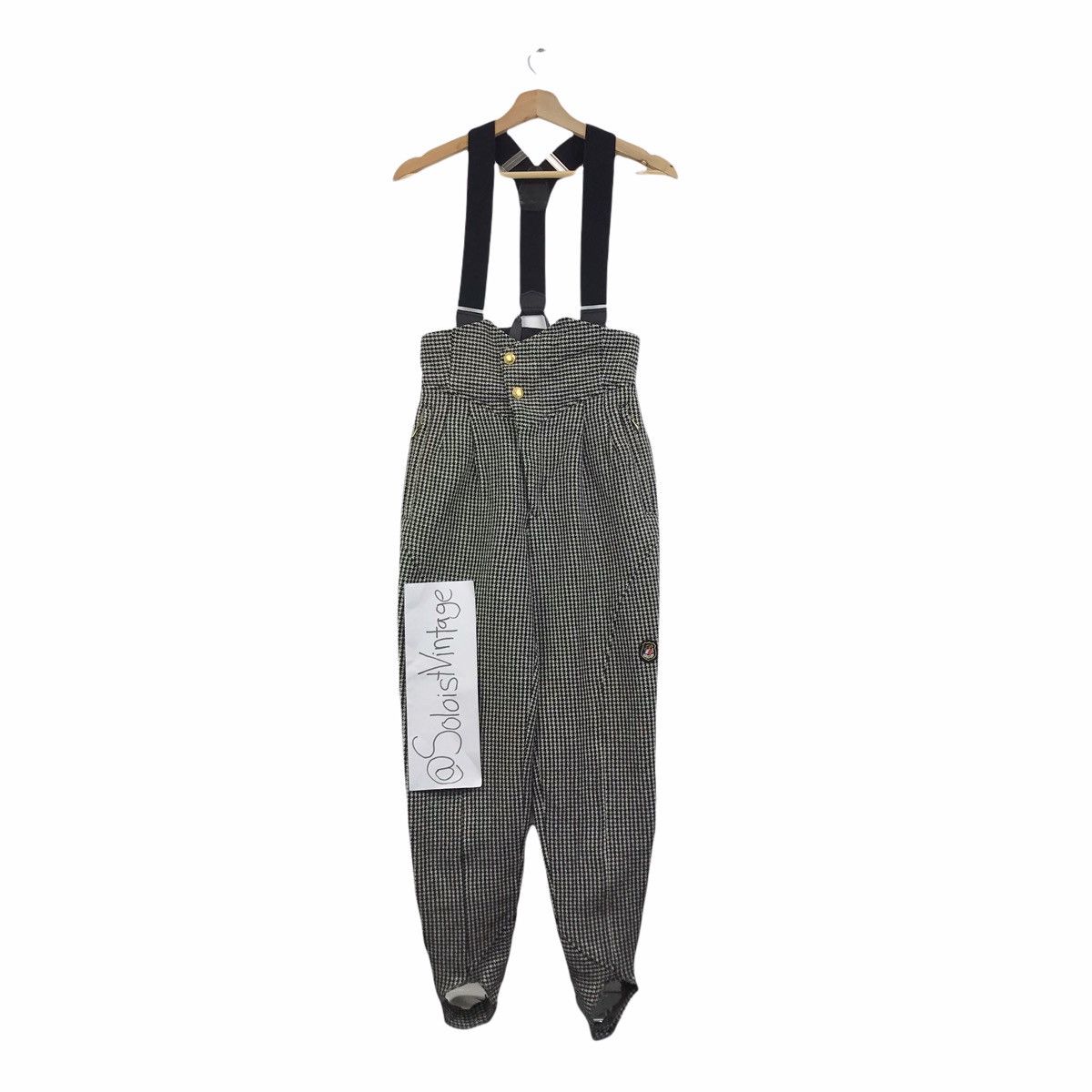 Vintage PREMIER Japanese Brand Check Punk Grey Coverall Size US 26 / EU 42 - 1 Thumbnail