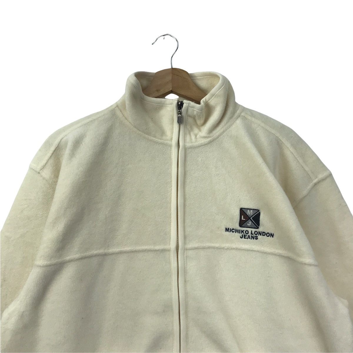 Michiko Koshino London MICHIKO LONDON JEANS England Designer Zipper Fleece Jacket Size US L / EU 52-54 / 3 - 2 Thumbnail