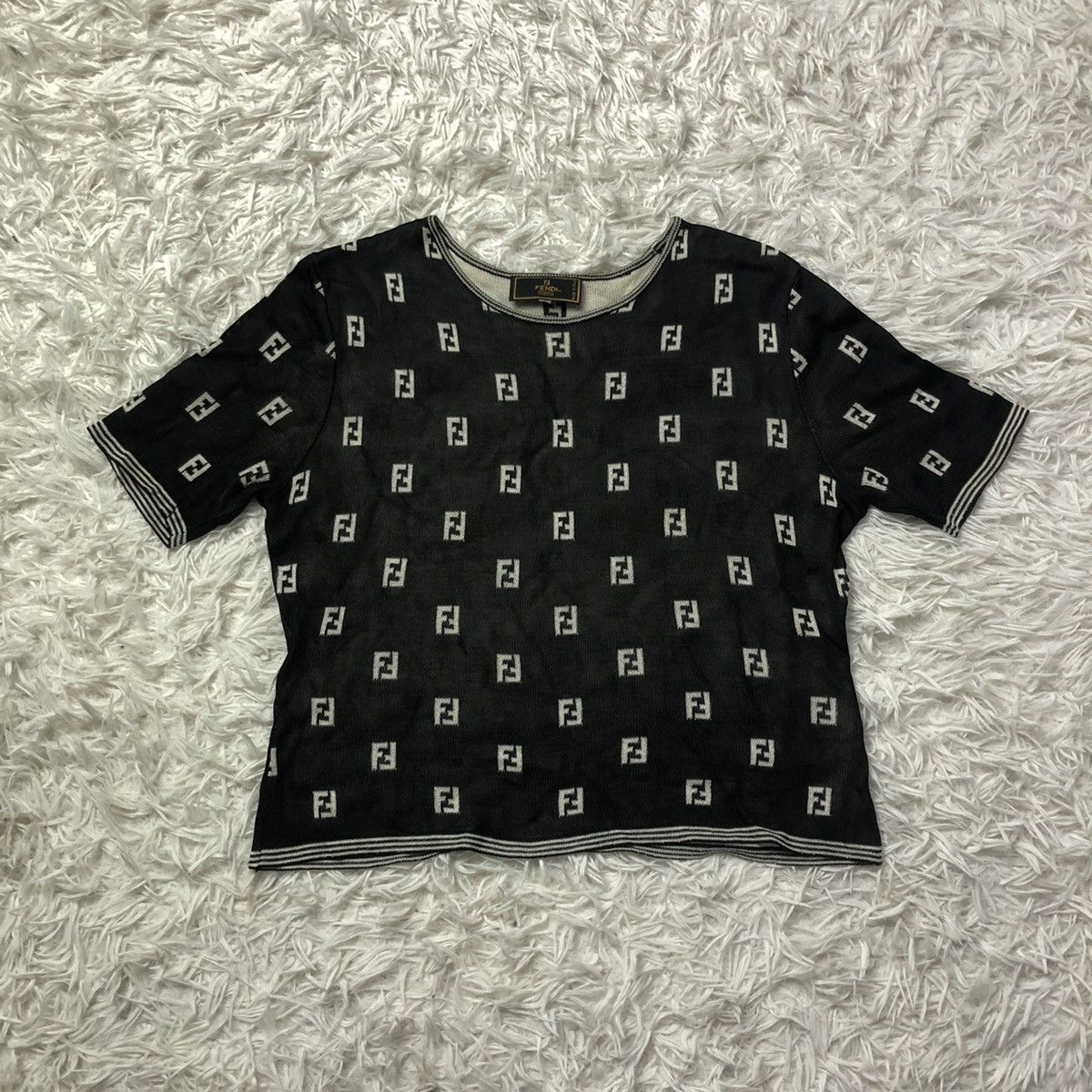 Fendi FENDI Vintage Monogram Crop Top Women's Size S / US 4 / IT 40 - 1 Thumbnail
