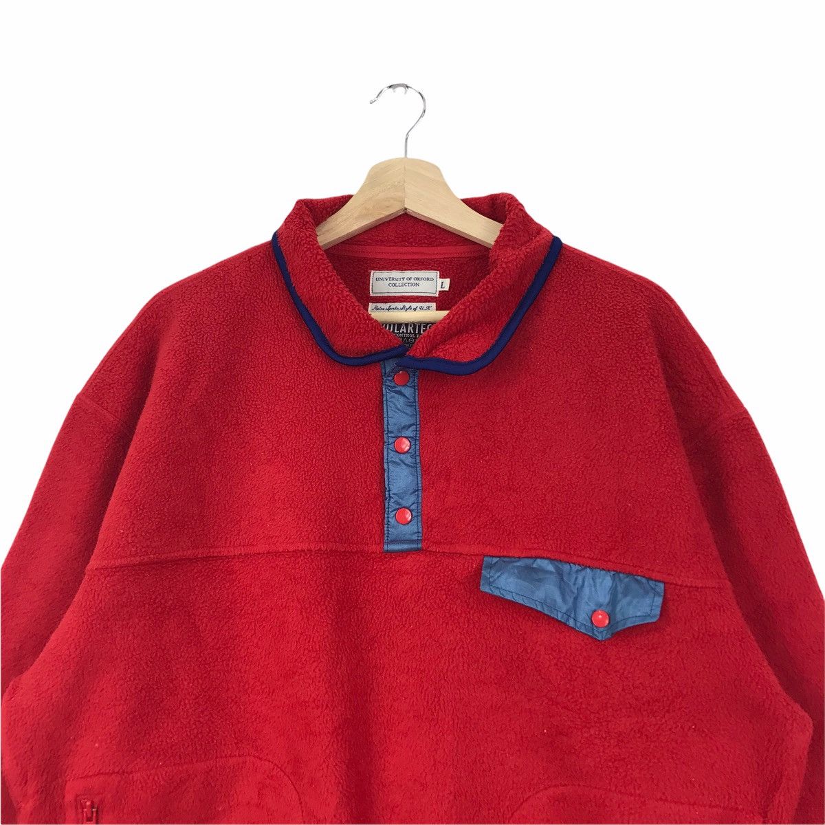 Vintage Vintage OXFORD UNIVERSITY POLARTEC Retro Fleece Sweatshirt Size US L / EU 52-54 / 3 - 3 Thumbnail