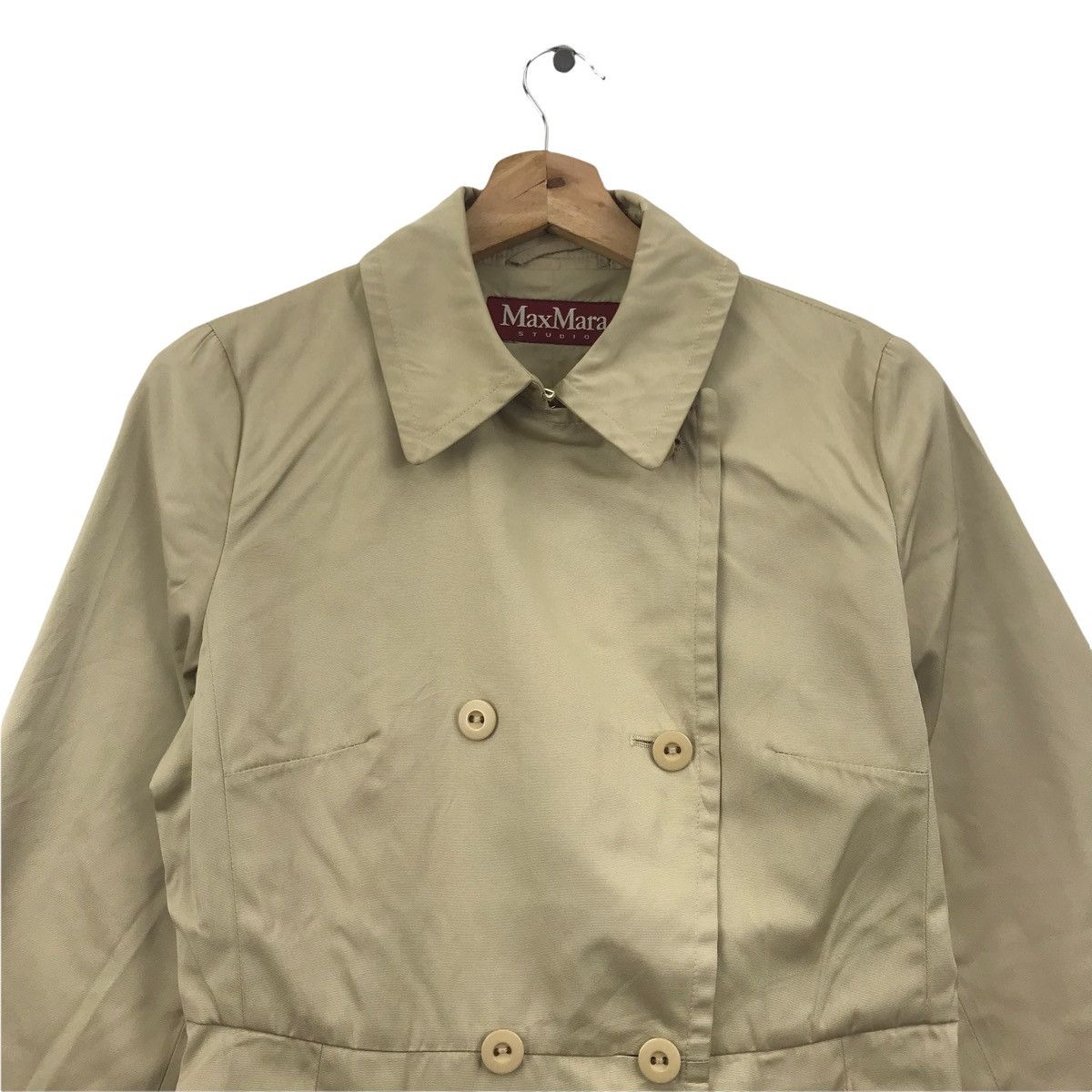 Max Mara MAX MARA STUDIO Italy Long Coat Overcoat Trench Jacket Size ONE SIZE - 2 Thumbnail