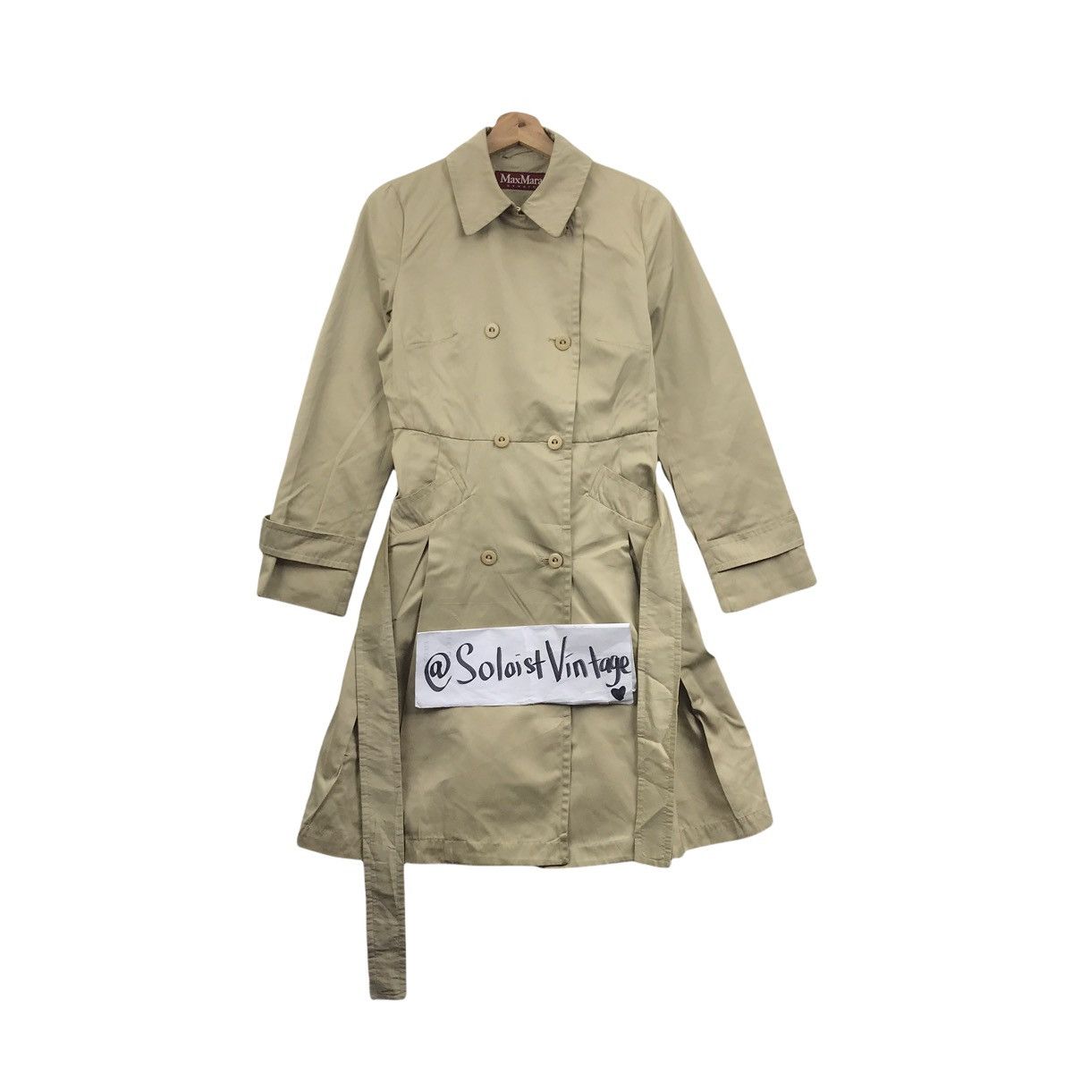 Max Mara MAX MARA STUDIO Italy Long Coat Overcoat Trench Jacket Size ONE SIZE - 1 Thumbnail