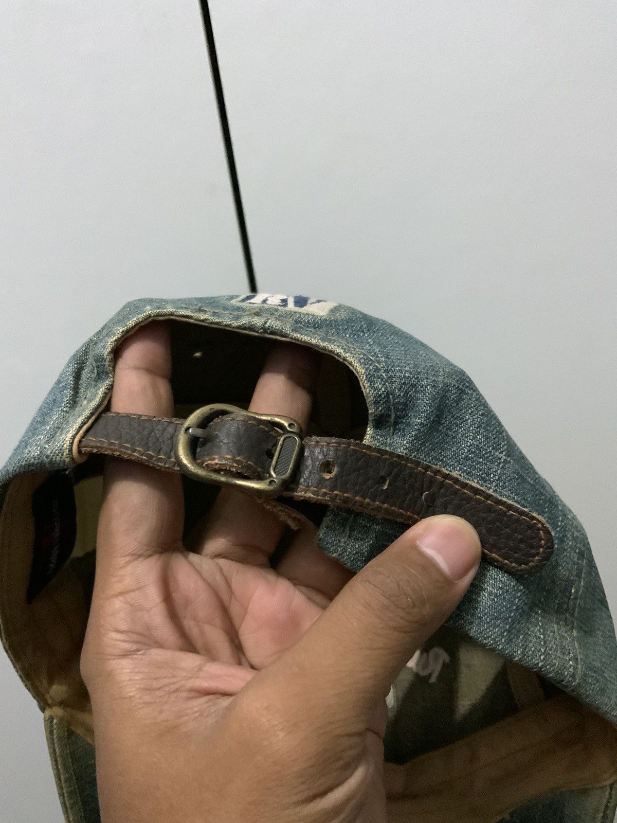 Valentino Vintage Rudolph Valentino Distressed Denim Fade Hat Cap Size ONE SIZE - 10 Thumbnail
