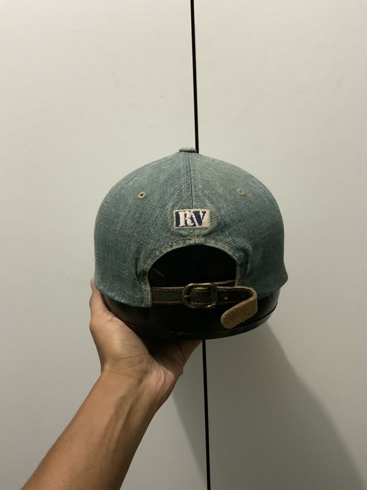 Valentino Vintage Rudolph Valentino Distressed Denim Fade Hat Cap Size ONE SIZE - 3 Thumbnail