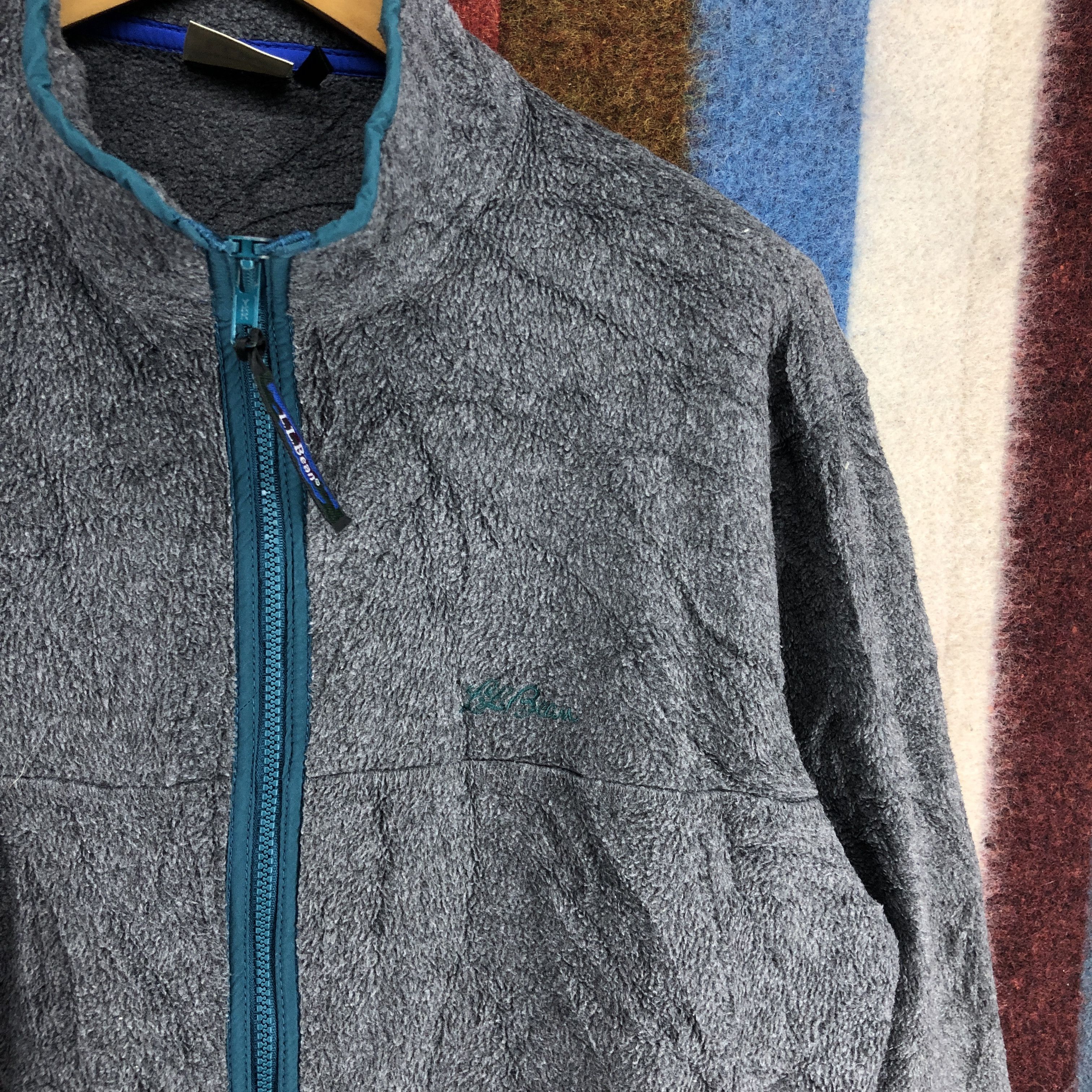 L.L. Bean L.L BEAN Zipper Fleece Turtle Neck #0162/H Size US XL / EU 56 / 4 - 2 Thumbnail