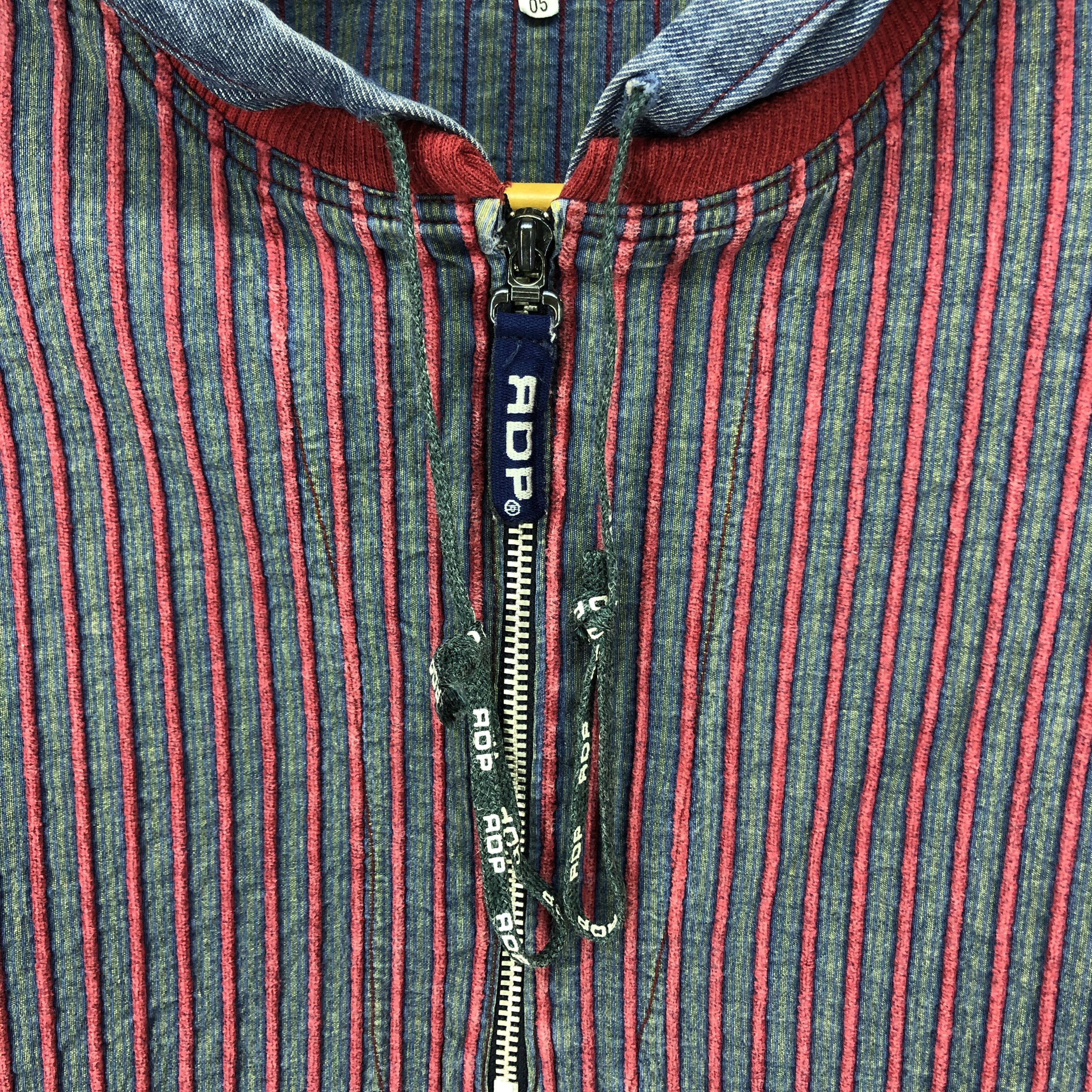Japanese Brand ROUX DI PERFE Stripe Hoodie #1653-61 Size US M / EU 48-50 / 2 - 3 Thumbnail