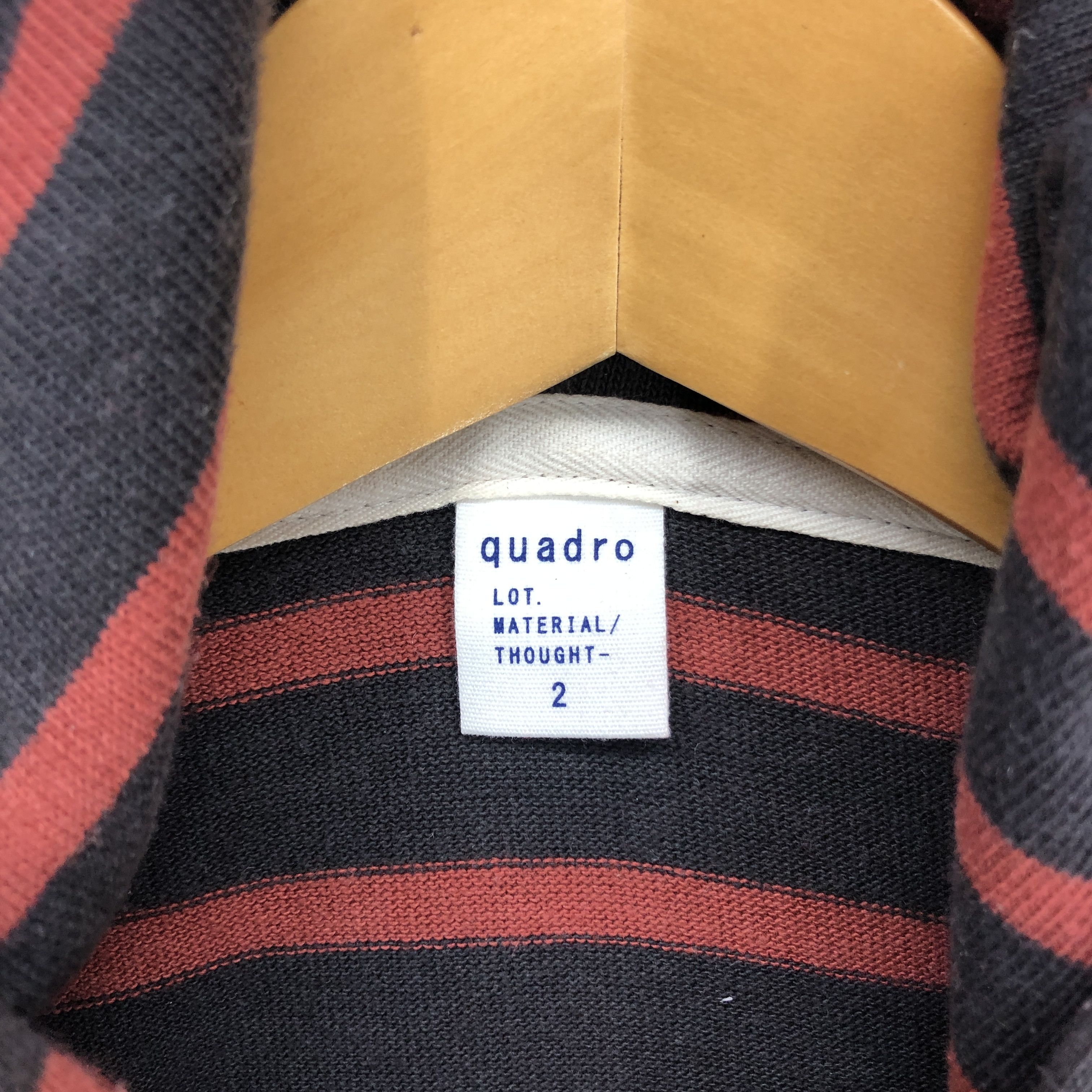 Japanese Brand QUADRO Stripe Zipper Hoodie #1367-48 Size US S / EU 44-46 / 1 - 2 Thumbnail
