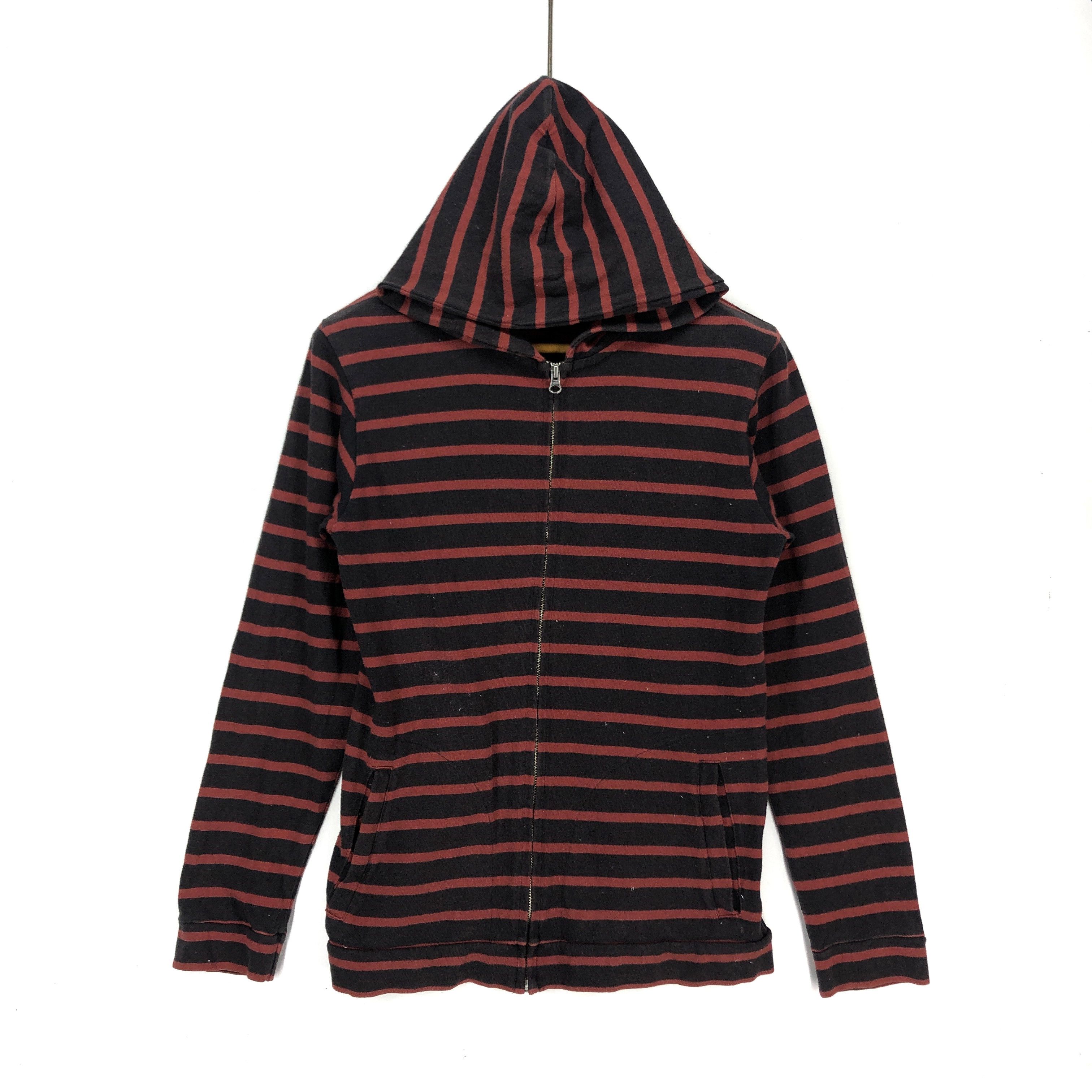 Japanese Brand QUADRO Stripe Zipper Hoodie #1367-48 Size US S / EU 44-46 / 1 - 1 Thumbnail