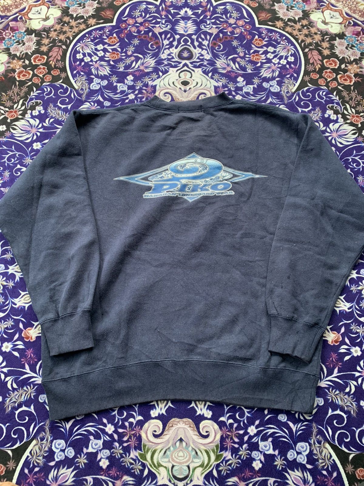 Japanese Brand Faded Piko Hawaiian LongBoard Wear Sweatshirt Size US L / EU 52-54 / 3 - 3 Thumbnail