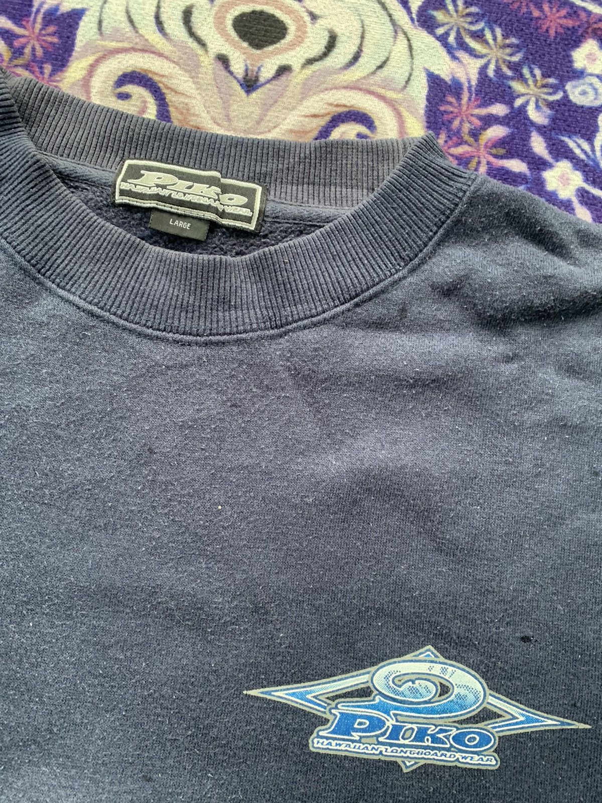 Japanese Brand Faded Piko Hawaiian LongBoard Wear Sweatshirt Size US L / EU 52-54 / 3 - 2 Thumbnail