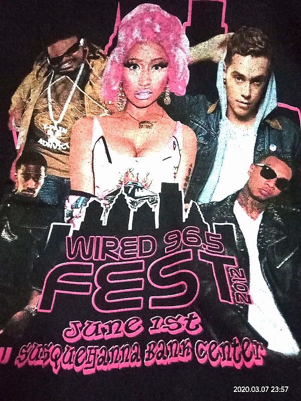 Band Tees Wired Fest Nicki Minaj Big Sean Diggy Simmon T-Pain Size US L / EU 52-54 / 3 - 4 Thumbnail