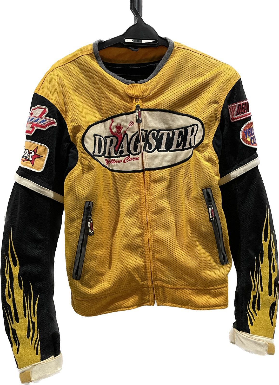 YELLOW CORN Yellow Corn Dragster Racing Jacket 🔥RARE Hell Design Size L / US 10 / IT 46 - 1 Thumbnail