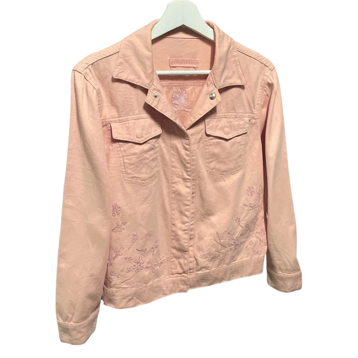 Fendi 💥 FENDI JEANS FLORAL EMBROIDERY TRUCKER JACKET Size M / US 6-8 / IT 42-44 - 5 Thumbnail