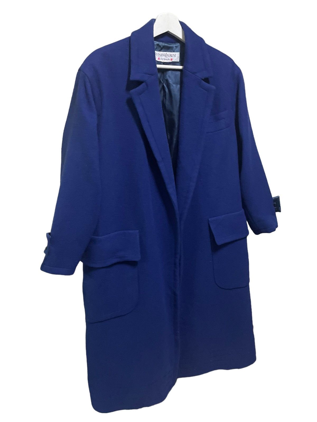 Hedi Slimane × Yves Saint Laurent 💥80s YSL LONG JACKET WOOL OVERCOAT Size US L / EU 52-54 / 3 - 2 Thumbnail