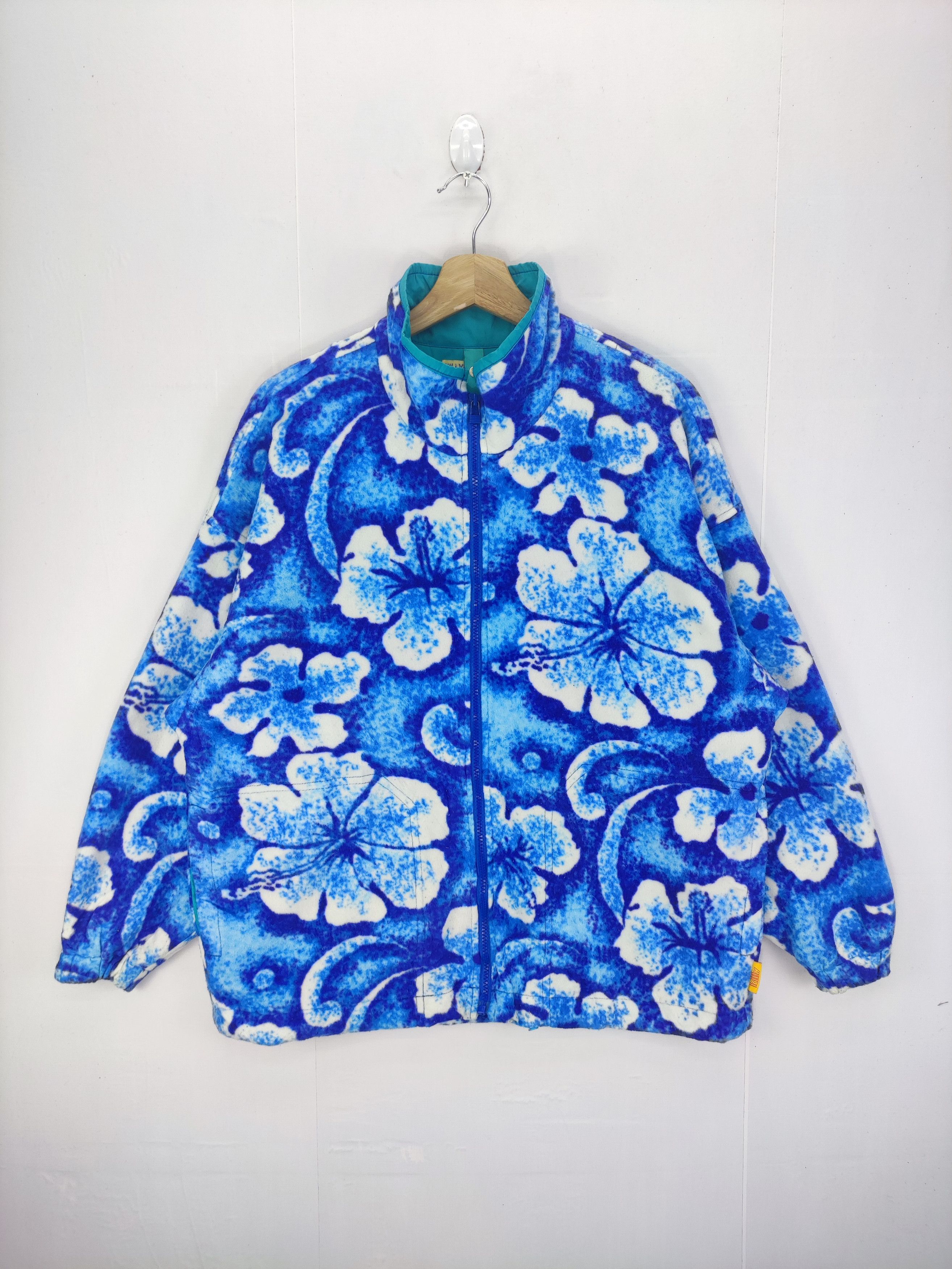 Vintage Vintage Killy Flowers Design Fleece Jacket Zipper Size XL / US 12-14 / IT 48-50 - 1 Thumbnail
