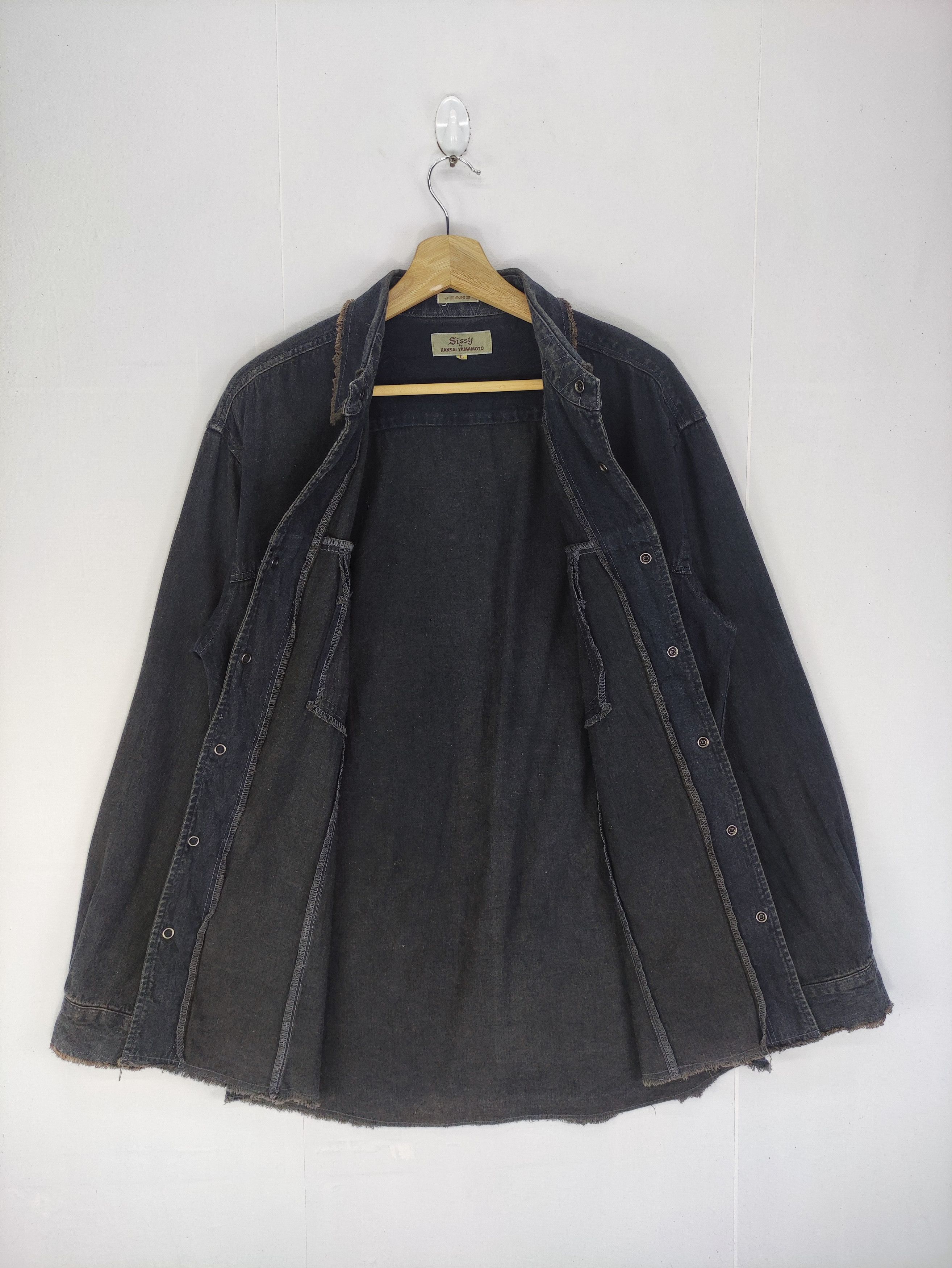 Japanese Brand Vintage Sissy Kansai Yamamoto Denim Jacket Snap Button Size US M / EU 48-50 / 2 - 4 Thumbnail