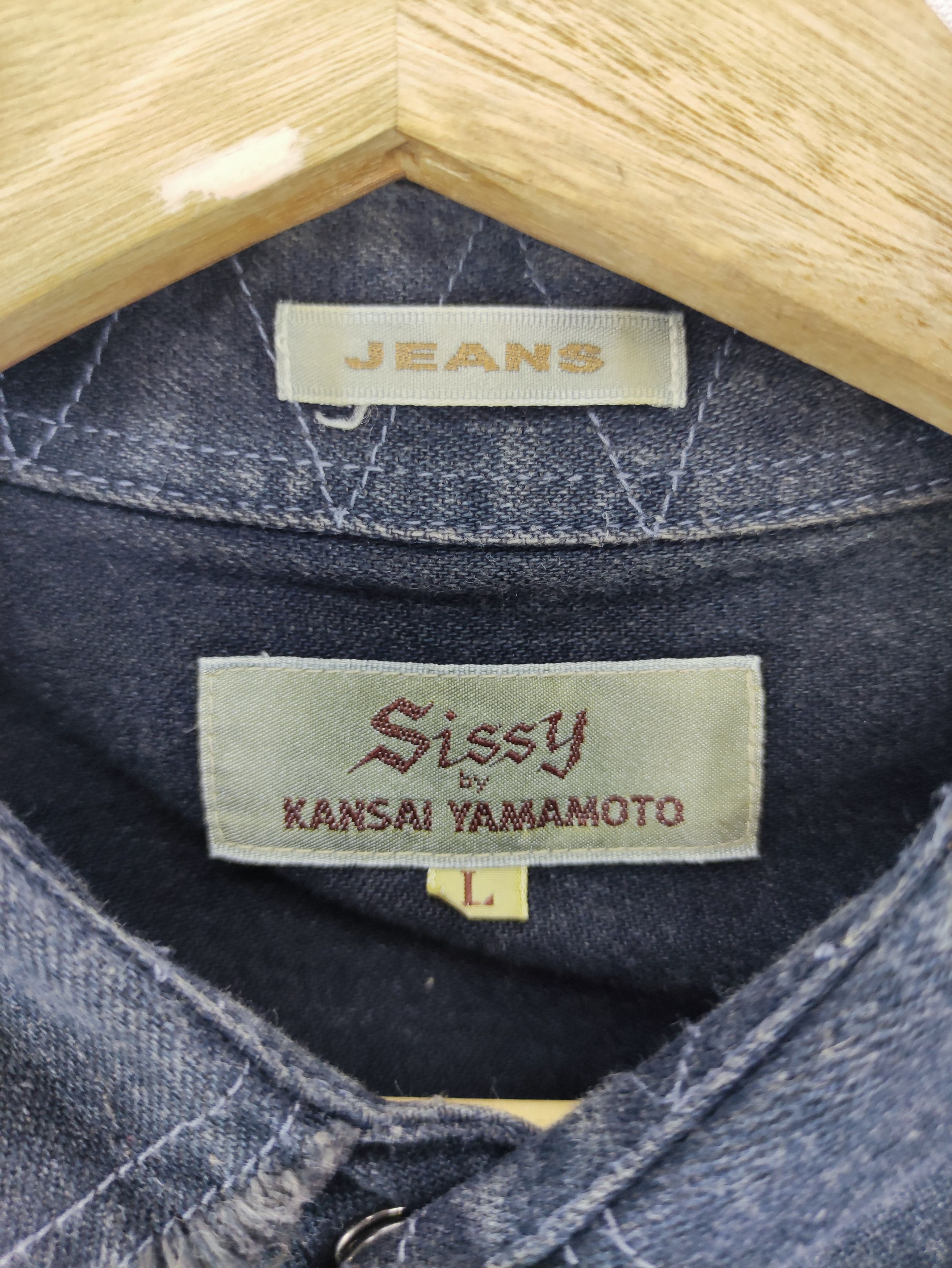 Japanese Brand Vintage Sissy Kansai Yamamoto Denim Jacket Snap Button Size US M / EU 48-50 / 2 - 2 Thumbnail
