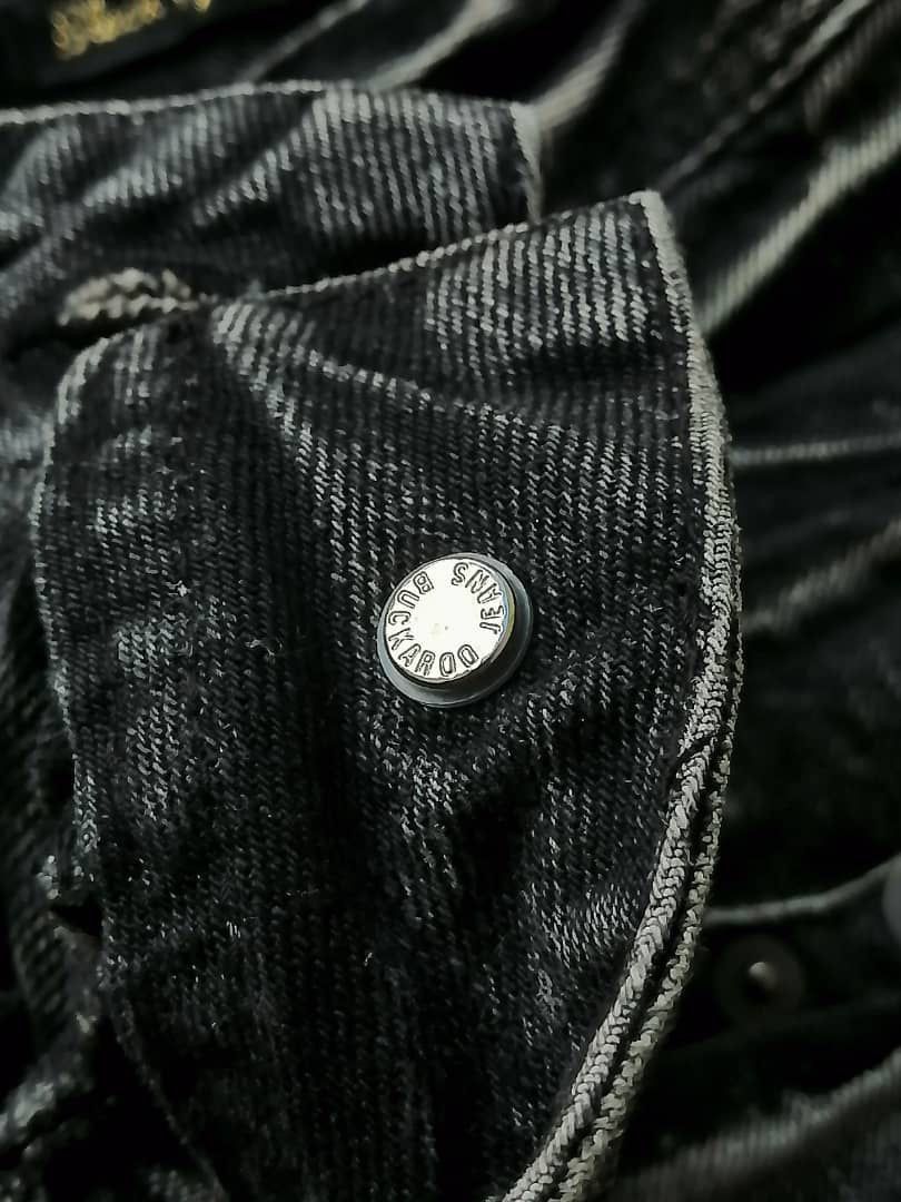 Japanese Brand Buckaroo Distressed Black Denim Jeans Size US 34 / EU 50 - 5 Thumbnail