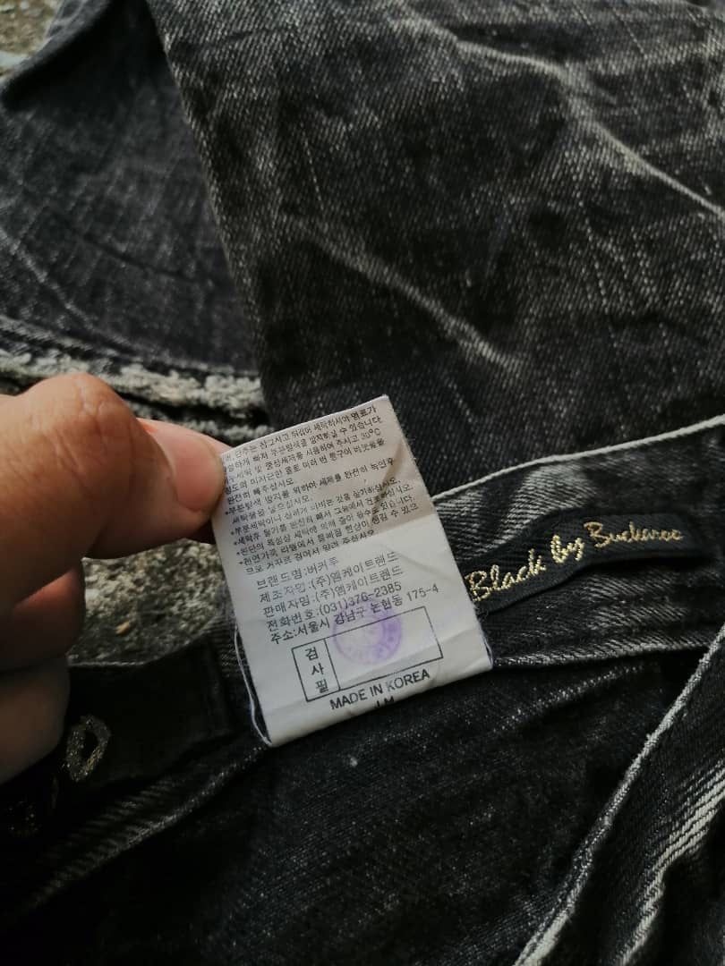 Japanese Brand Buckaroo Distressed Black Denim Jeans Size US 34 / EU 50 - 6 Thumbnail