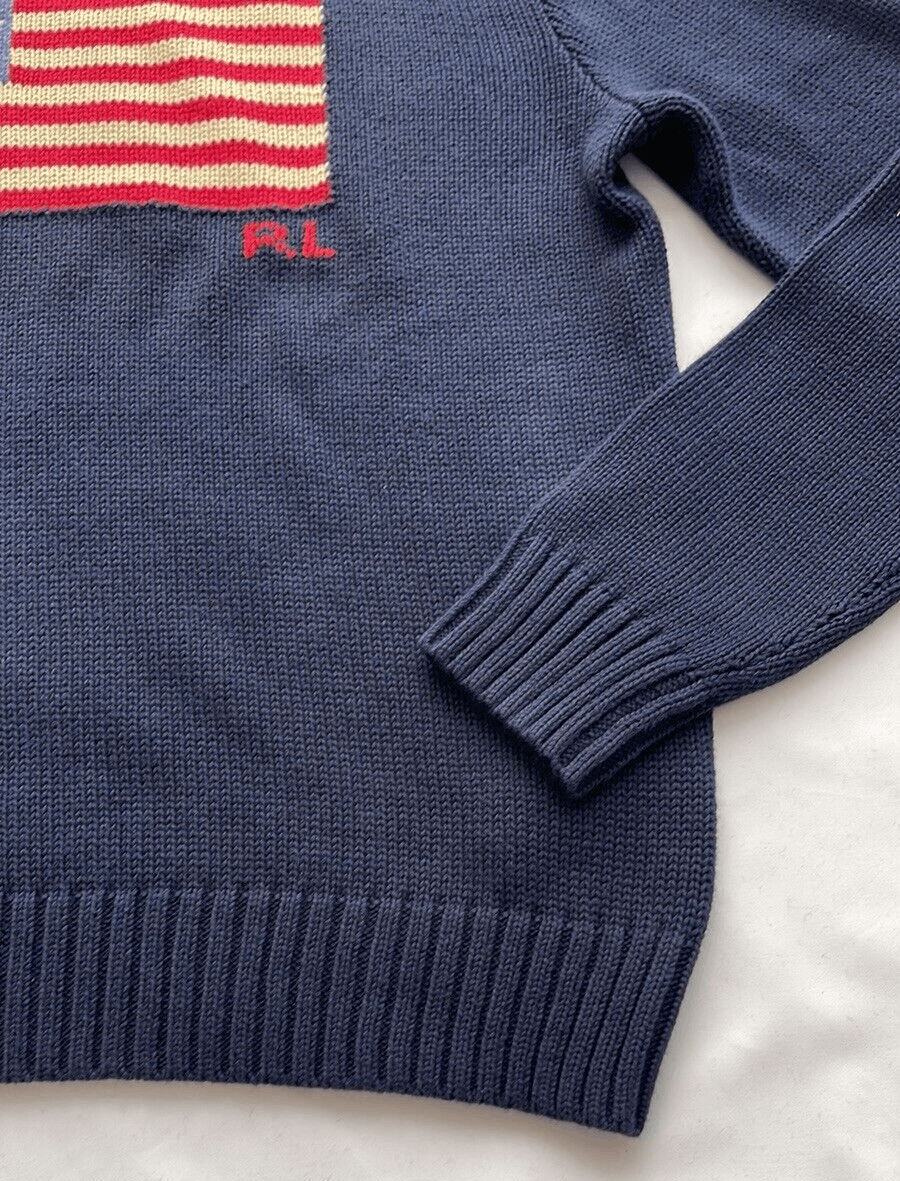 Polo Ralph Lauren Polo Ralph Lauren American Flag Navy Sweater XXL Size US XXL / EU 58 / 5 - 5 Thumbnail