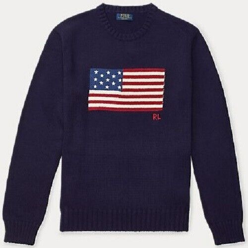 Polo Ralph Lauren Polo Ralph Lauren American Flag Navy Sweater XXL Size US XXL / EU 58 / 5 - 2 Thumbnail