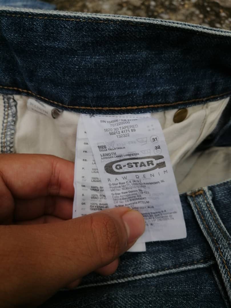 G-Star G Star Raw Fly Button Denim Jeans Size US 33 - 4 Thumbnail