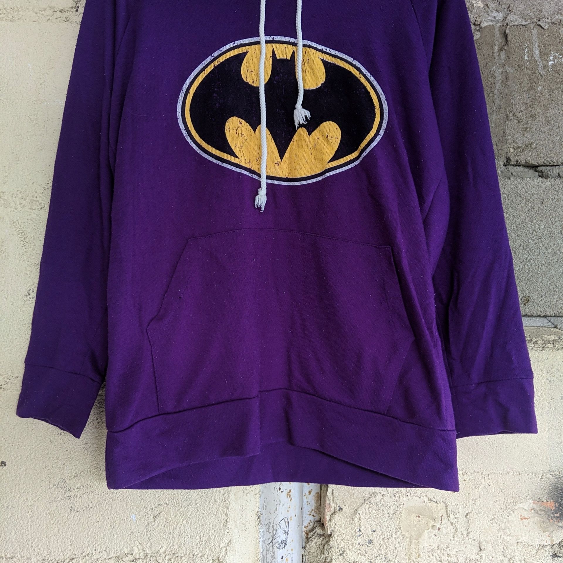 Japanese Brand × Vintage Vintage Winner Batman Logo Sweater With Hoodies Purple Size US M / EU 48-50 / 2 - 3 Thumbnail