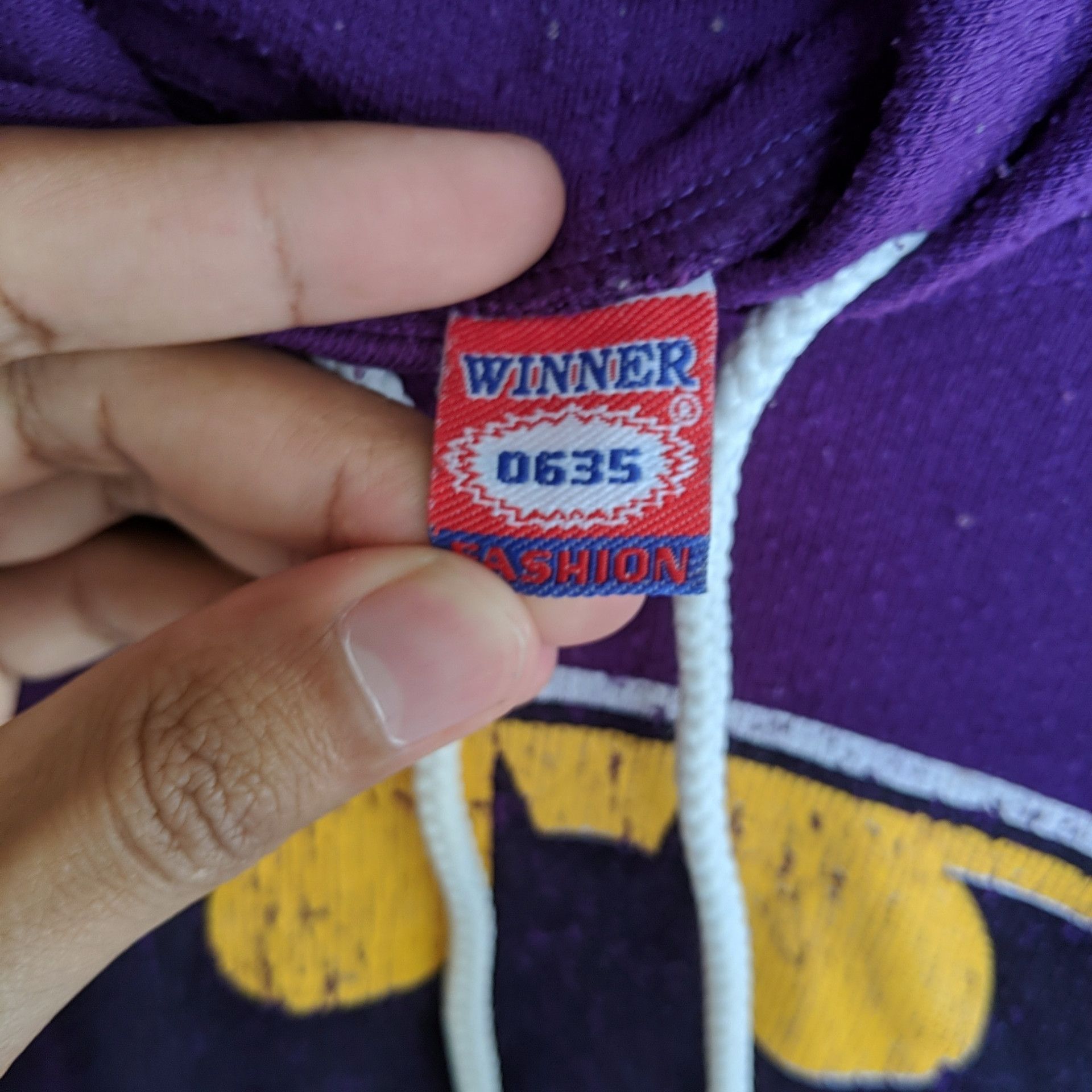 Japanese Brand × Vintage Vintage Winner Batman Logo Sweater With Hoodies Purple Size US M / EU 48-50 / 2 - 6 Thumbnail