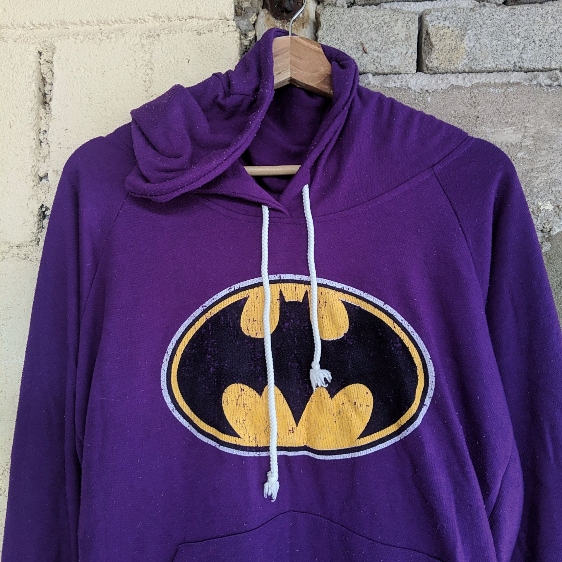 Japanese Brand × Vintage Vintage Winner Batman Logo Sweater With Hoodies Purple Size US M / EU 48-50 / 2 - 2 Thumbnail