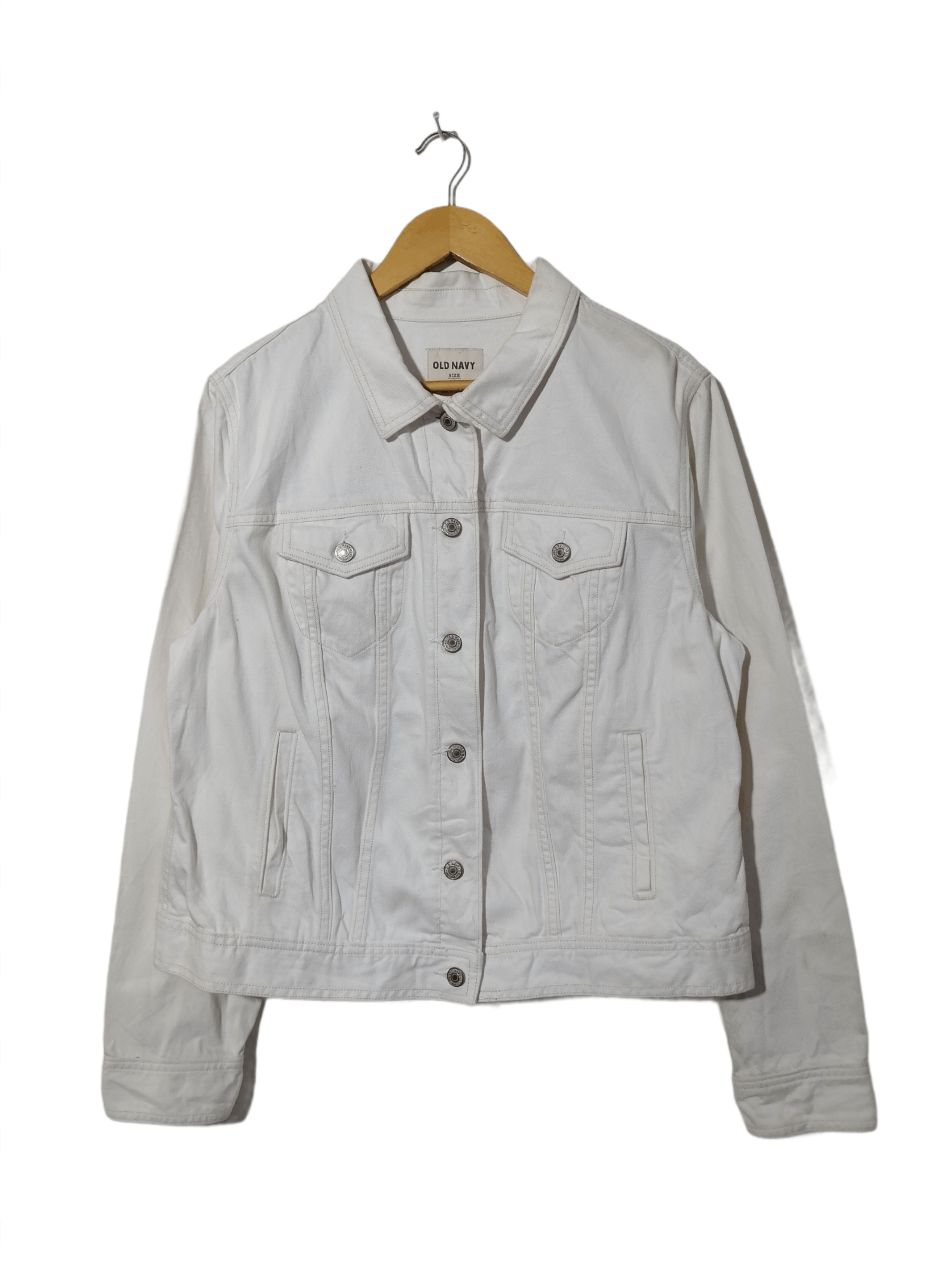 Old Navy Old Navy White Denim Jacket Size US M / EU 48-50 / 2 - 1 Thumbnail